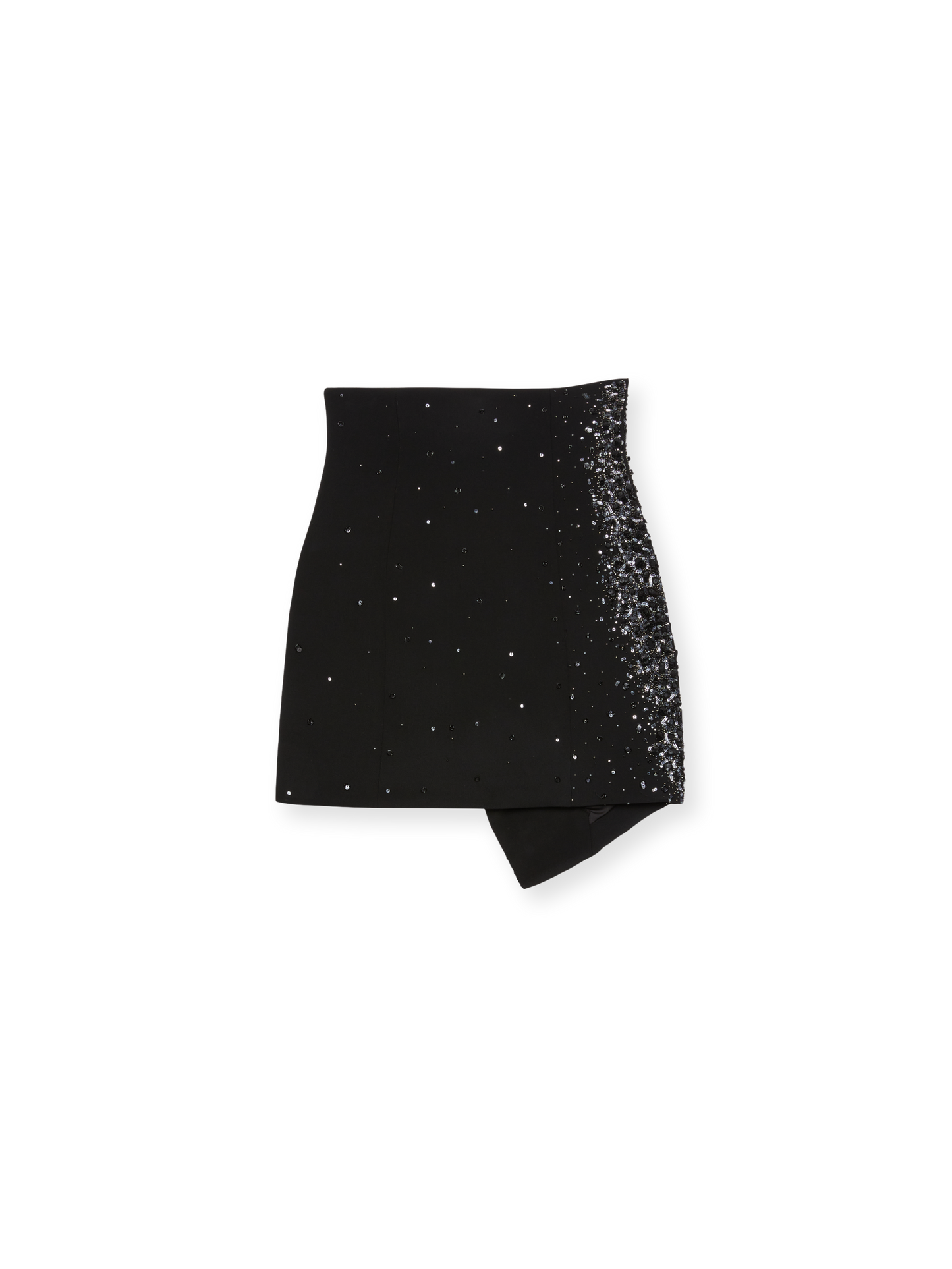 High waist mini skirt with hand embroidery