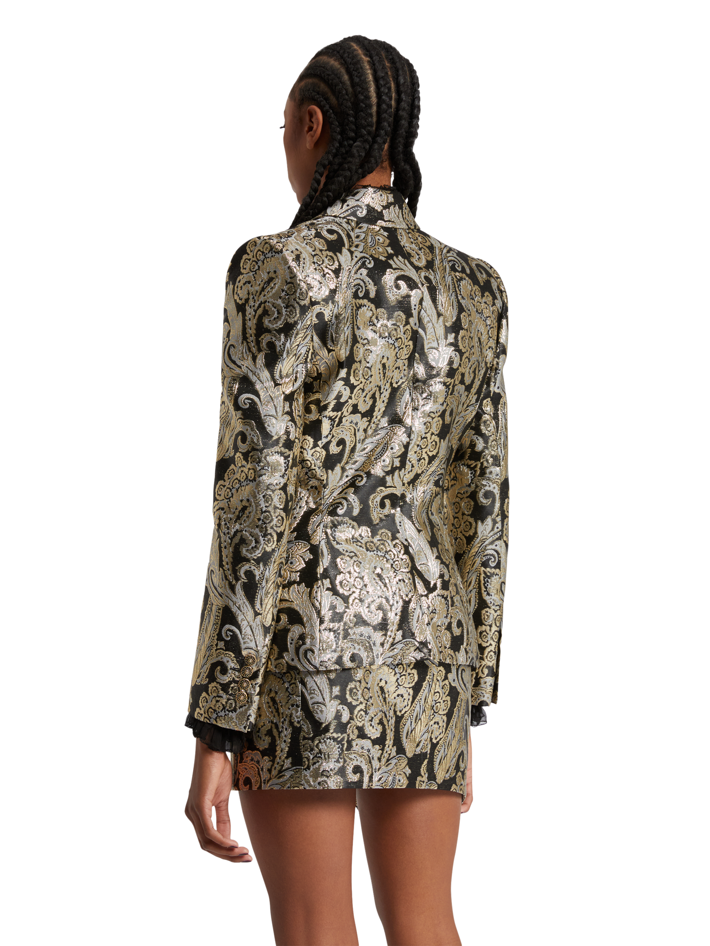 Blazer slim fit in jacquard lamè