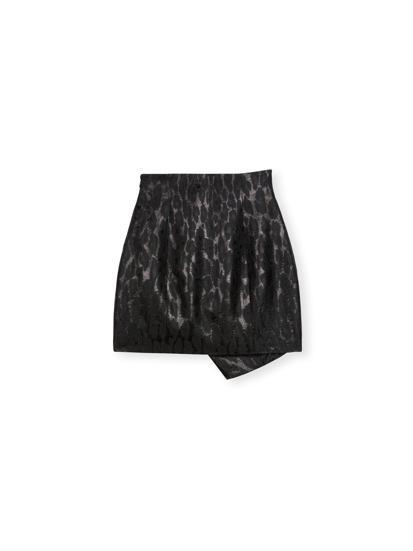 High waist mini skirt in jacquard lamè