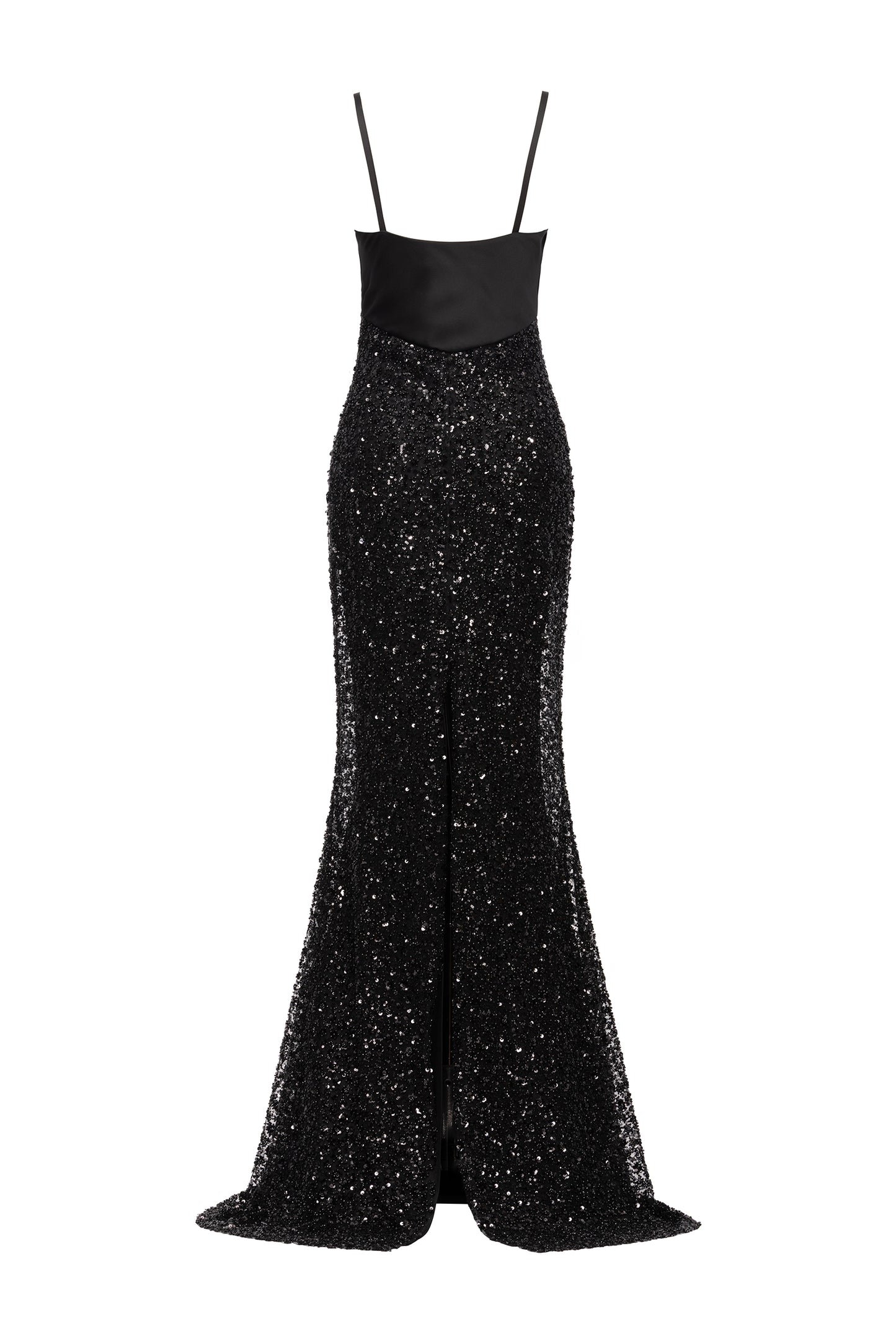 LONG SLIP DRESS WITH BEADS