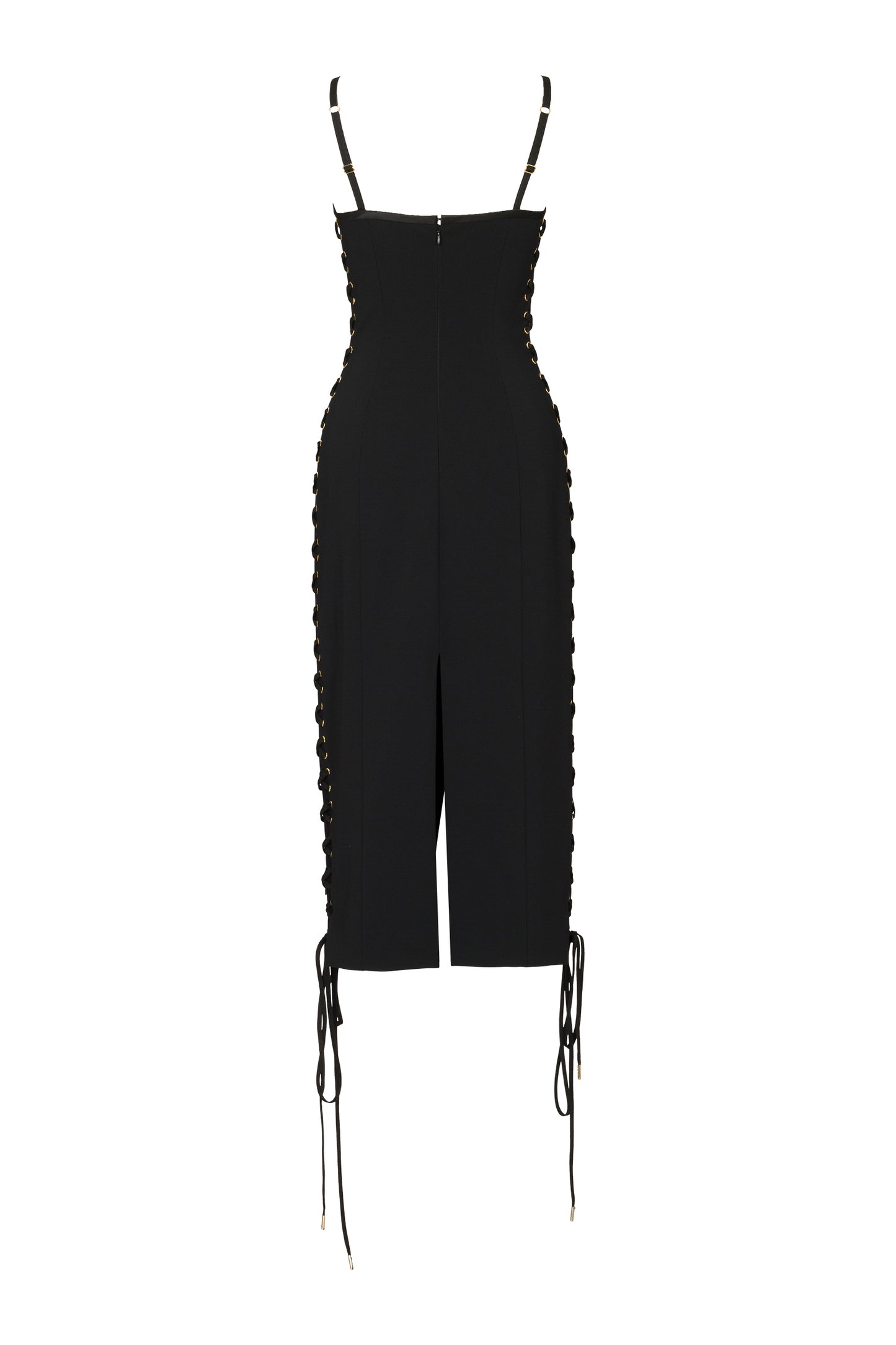 BLACK LACE UP CORSET DRESS