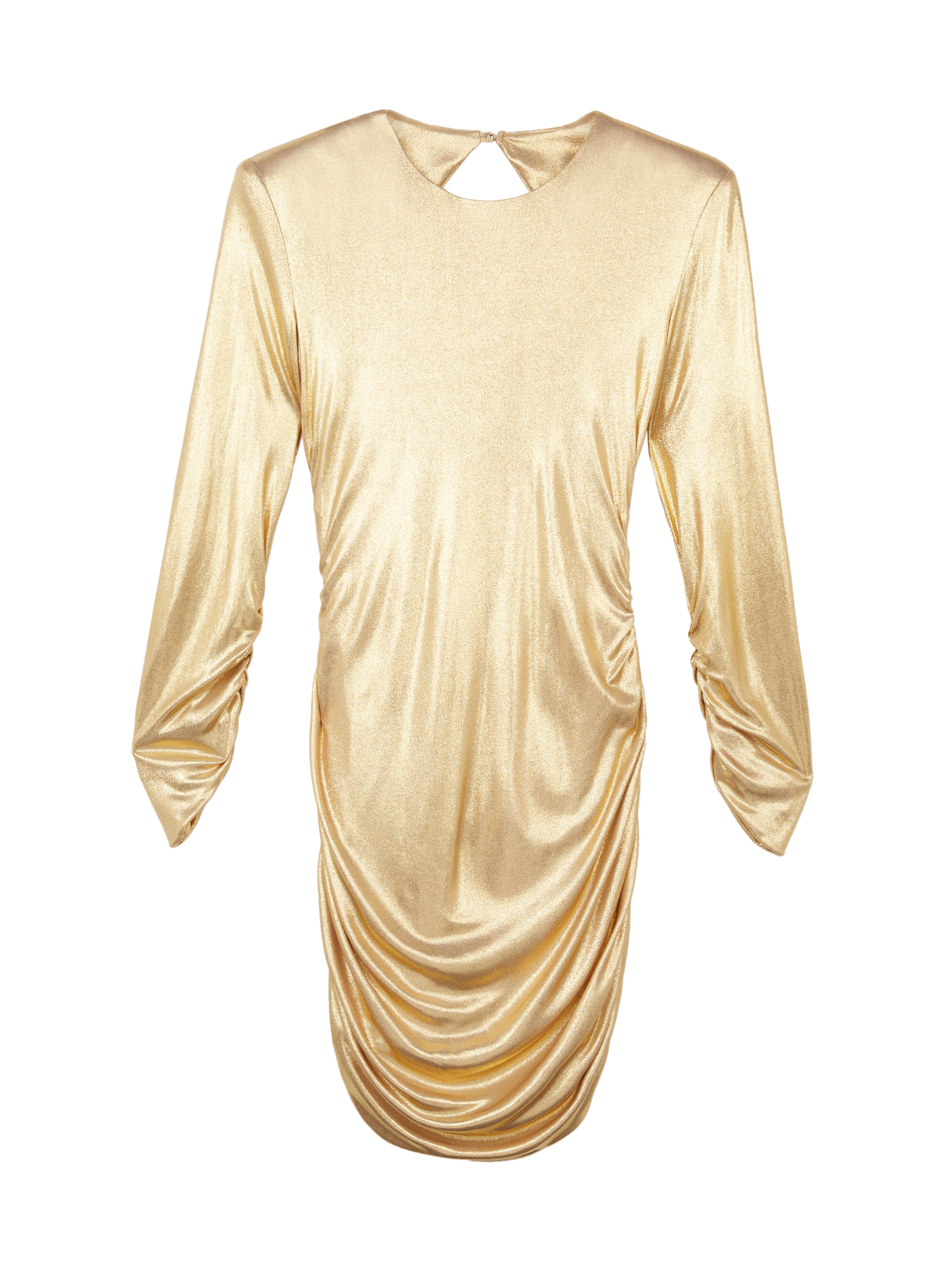 Golden viscose jersey draped pencil mini dress Redemption Golden viscose jersey draped pencil mini dress Redemption