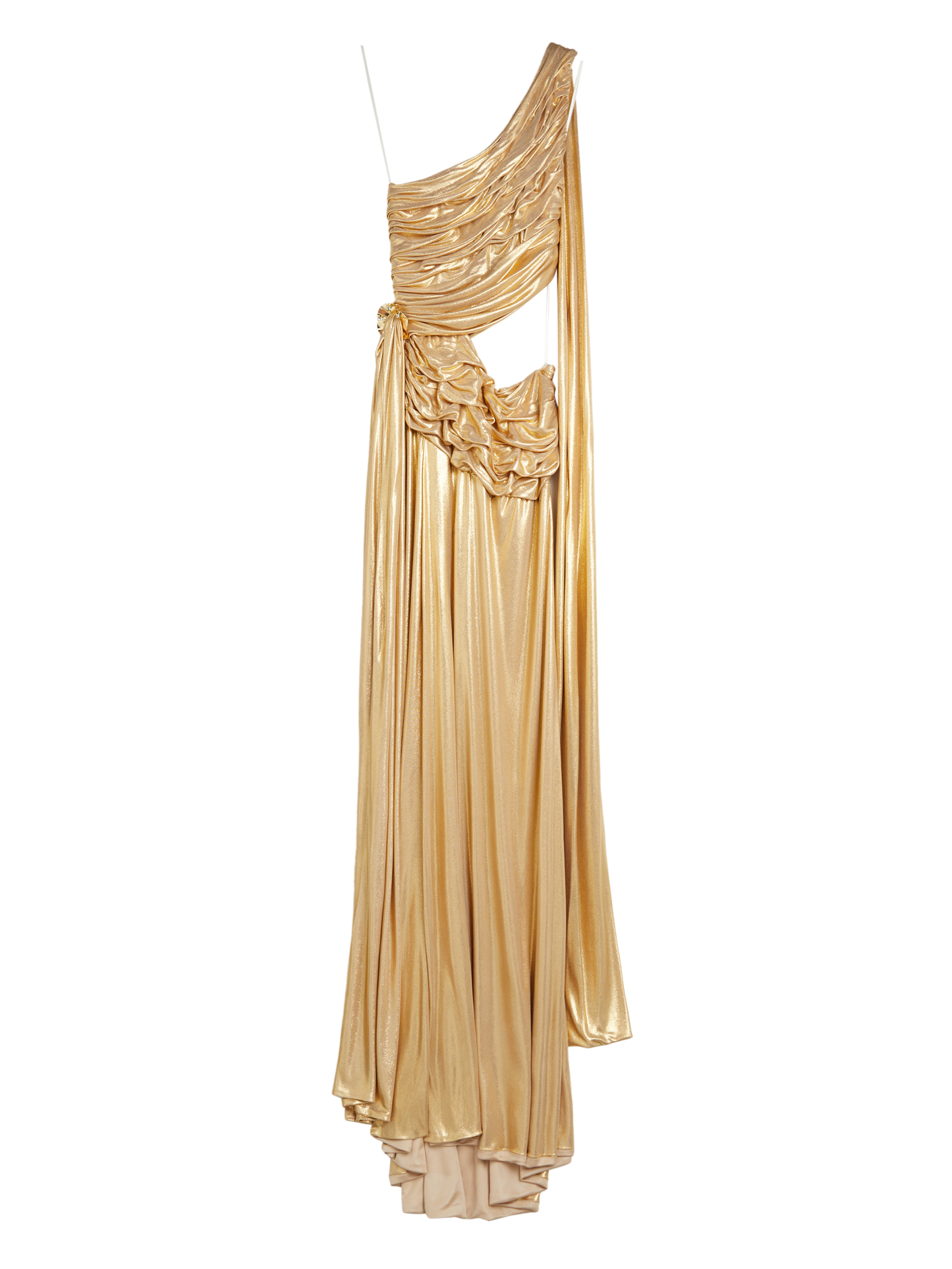 Gold one shoulder draped long dress Redemption Gold one shoulder draped long dress Redemption