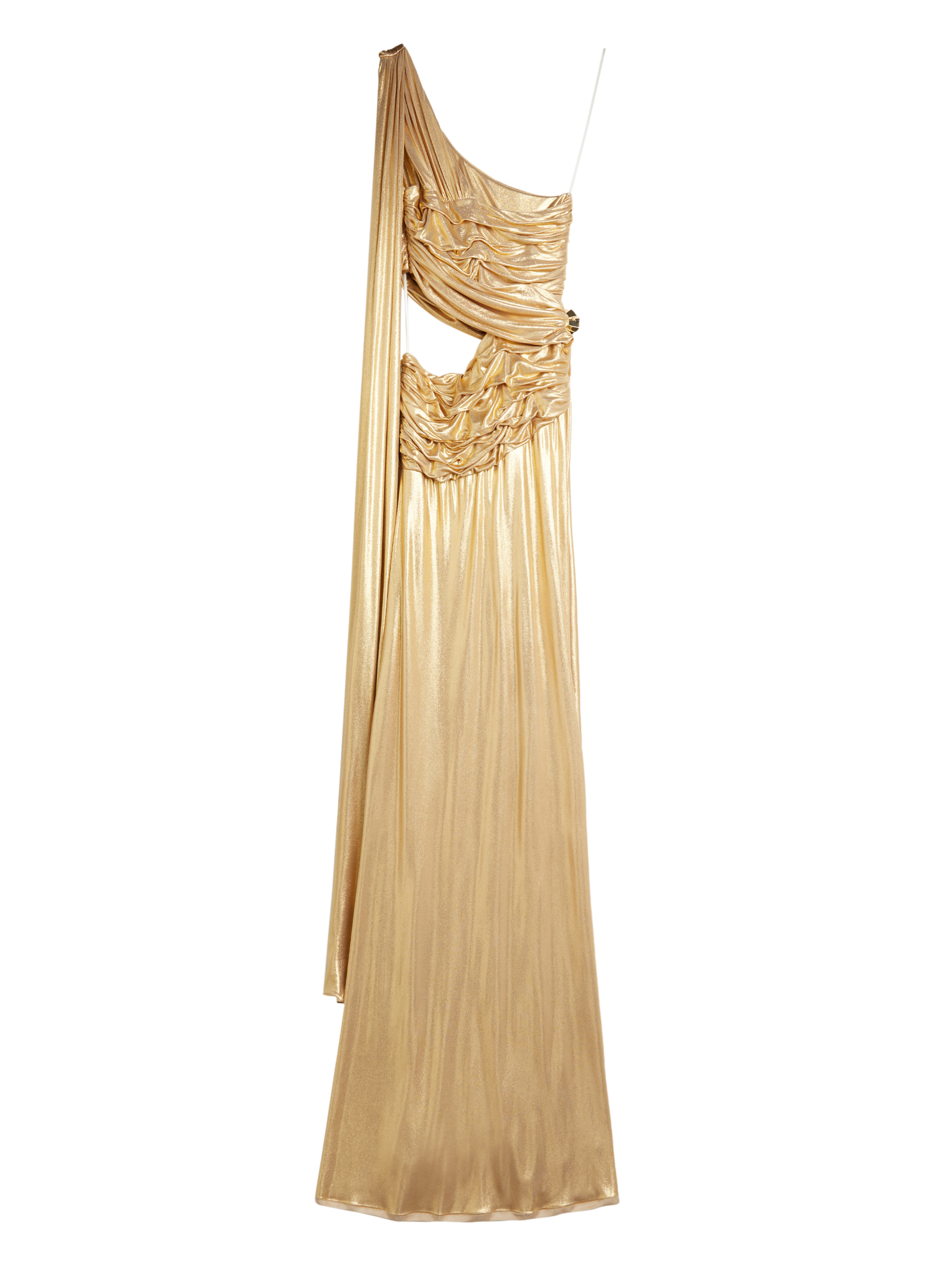 Gold one shoulder draped long dress Redemption Gold one shoulder draped long dress Redemption