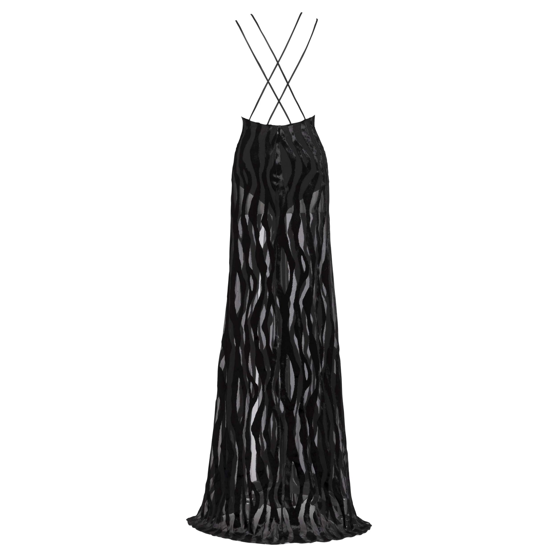 LONG DRESS IN DEVORE' VELVET Redemption LONG DRESS IN DEVORE' VELVET Redemption
