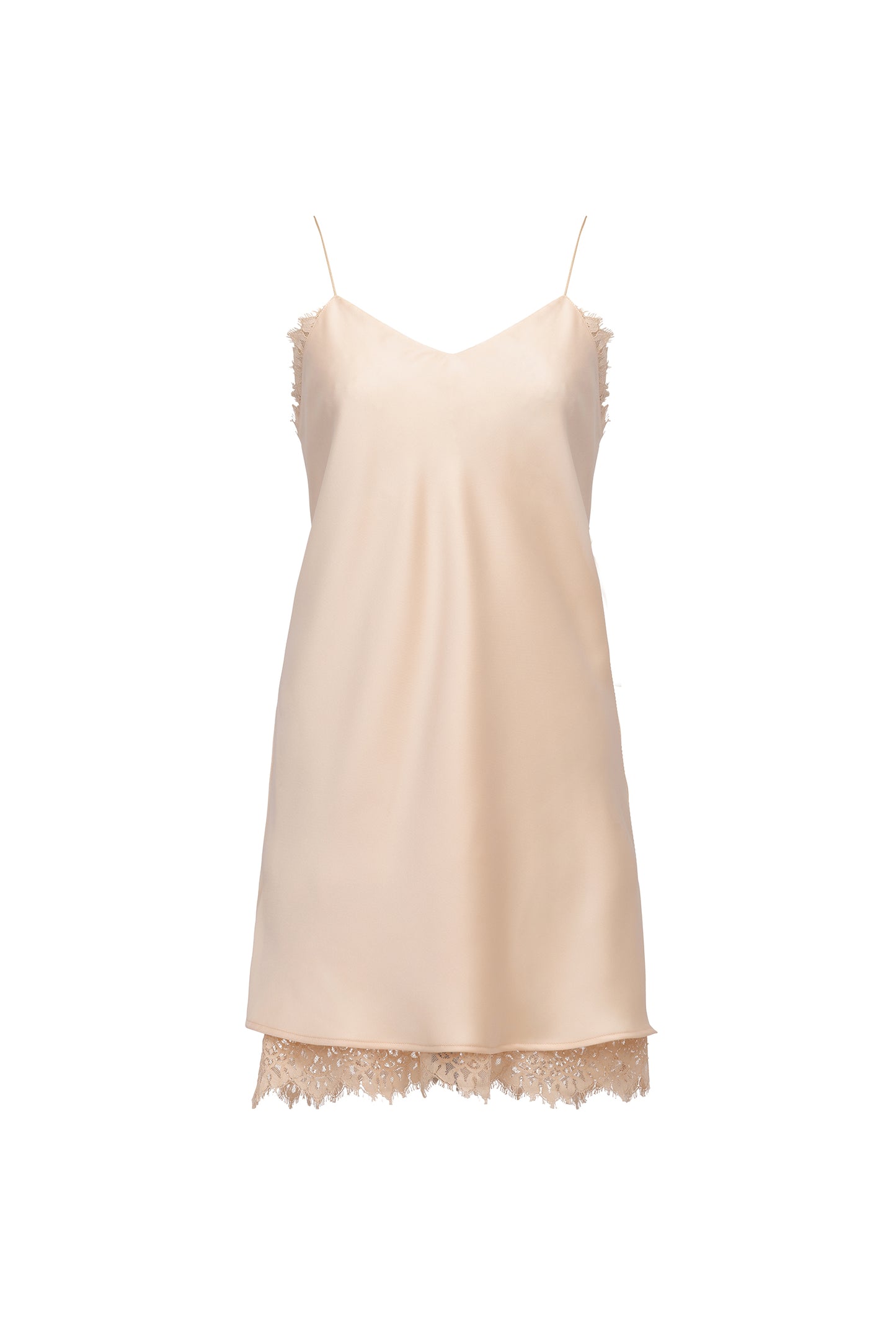 MINI SLIP DRESS WITH LACE