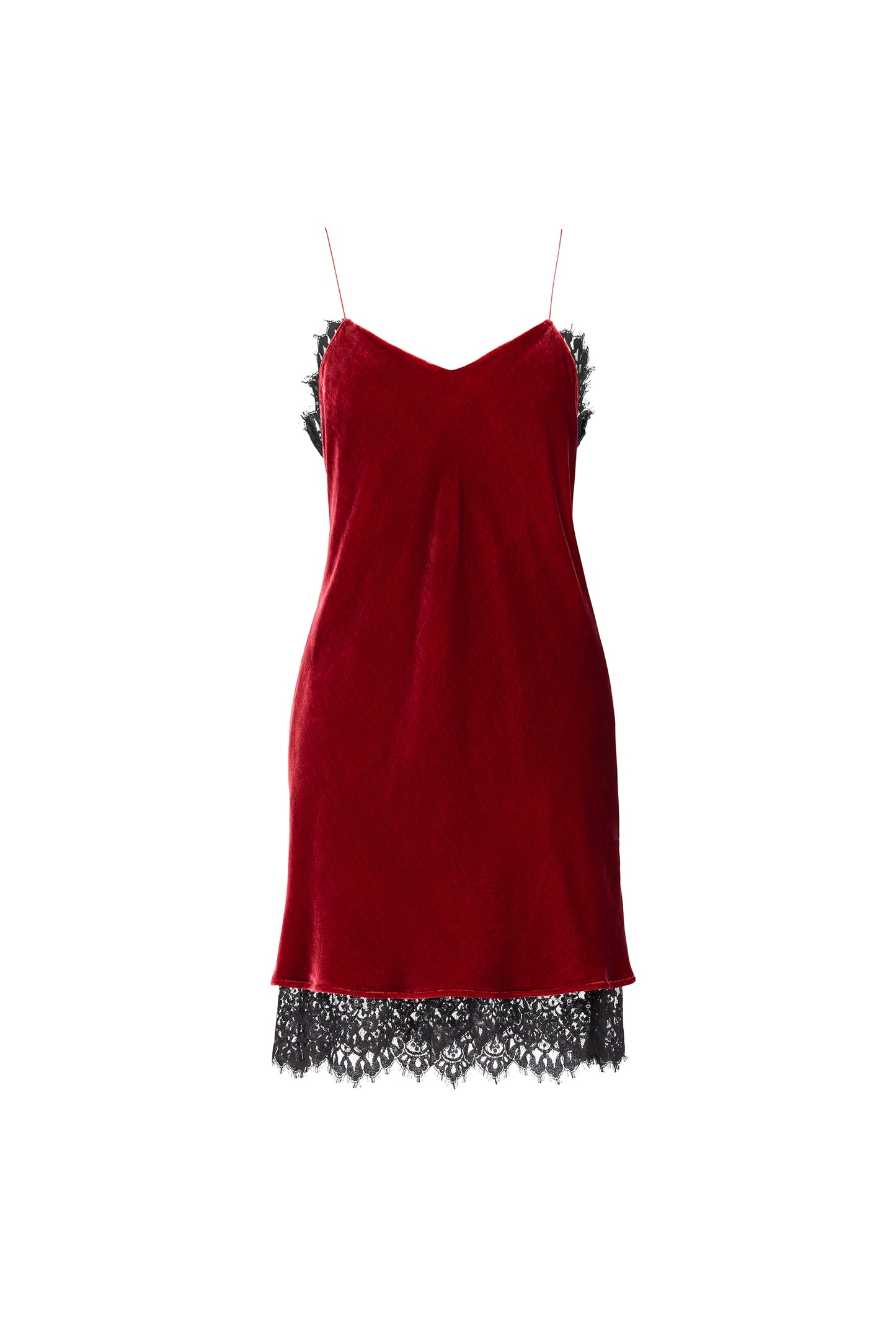 MINI SLIP DRESS WITH LACE