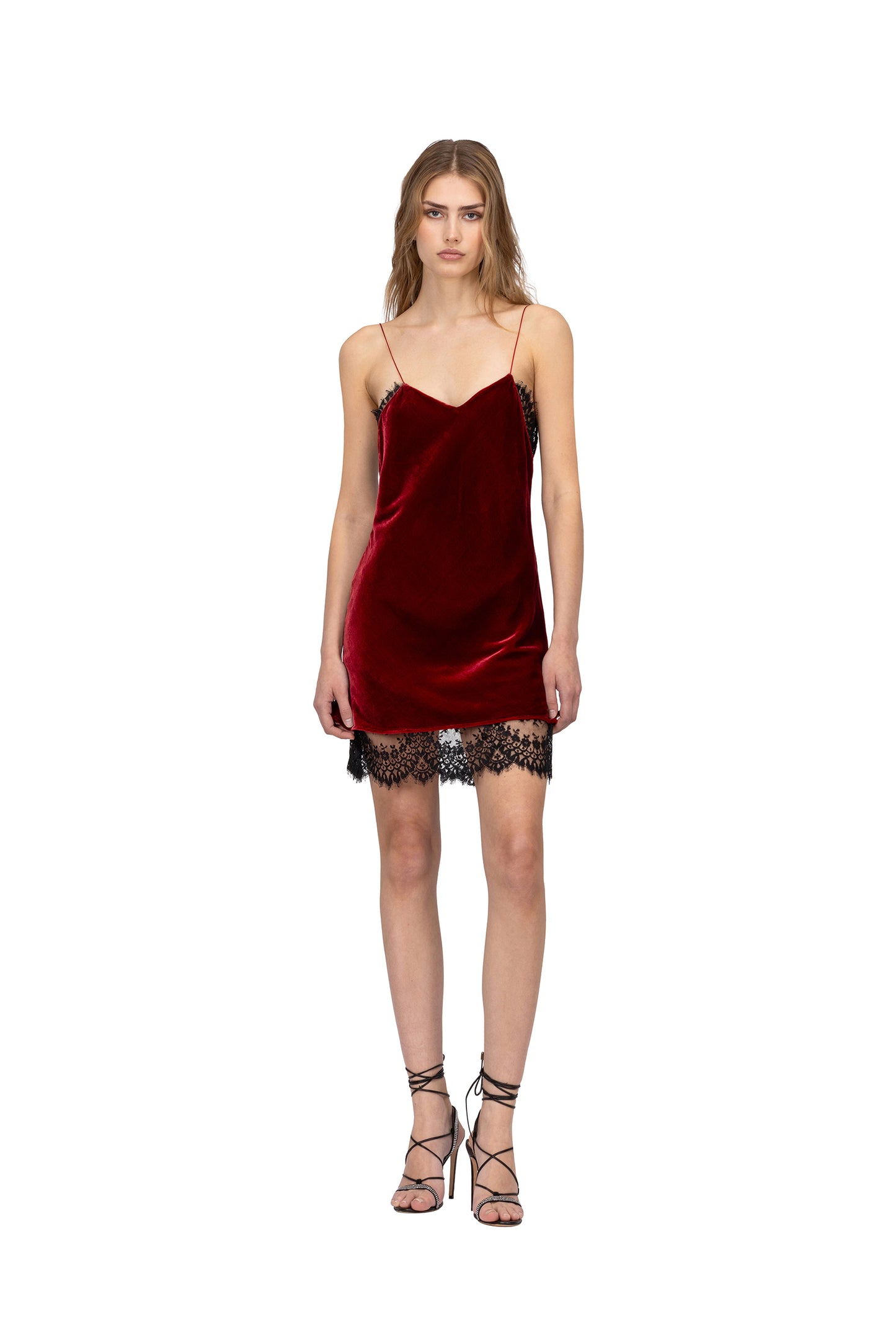 MINI SLIP DRESS WITH LACE
