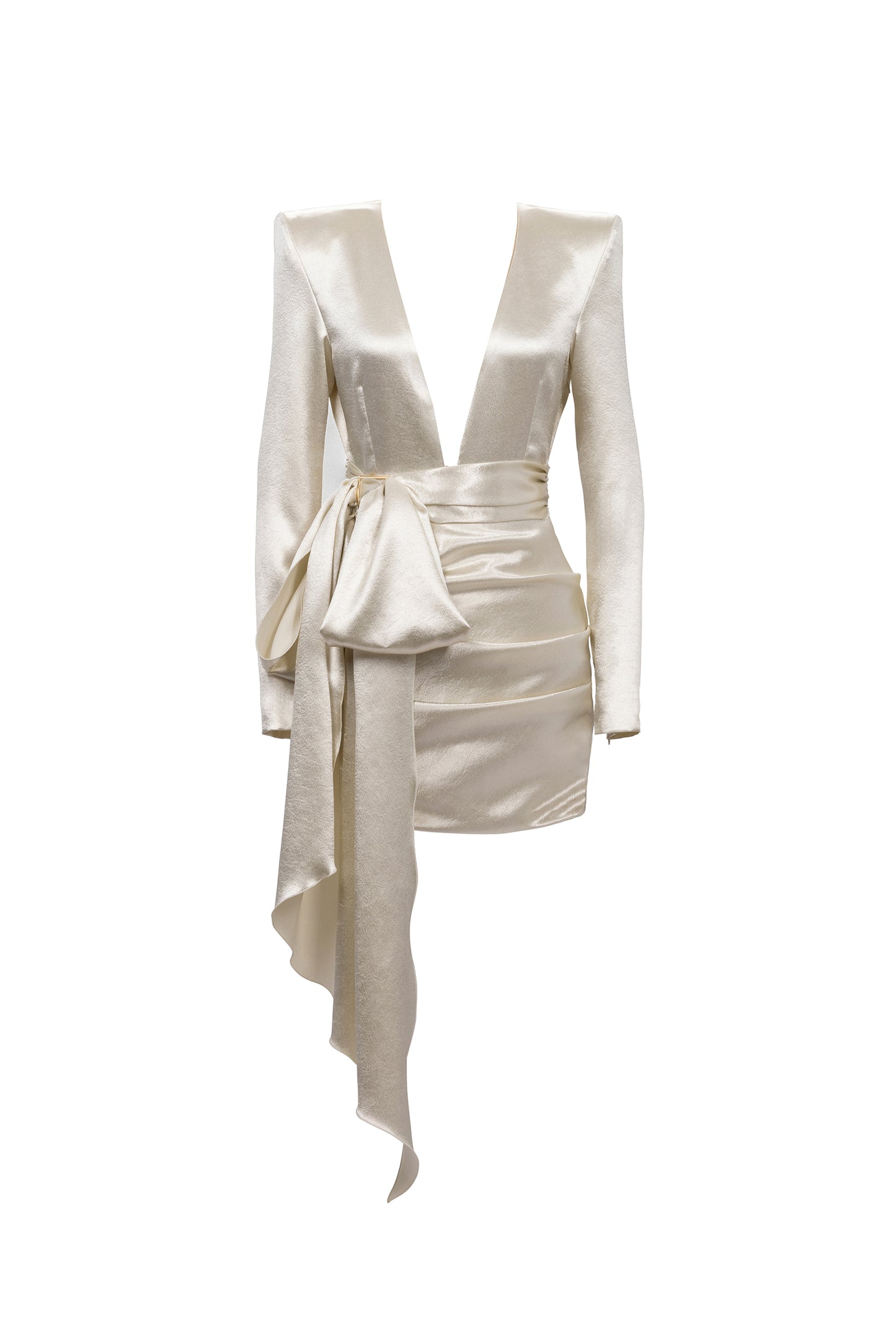 IVORY SATIN MINI DRESS