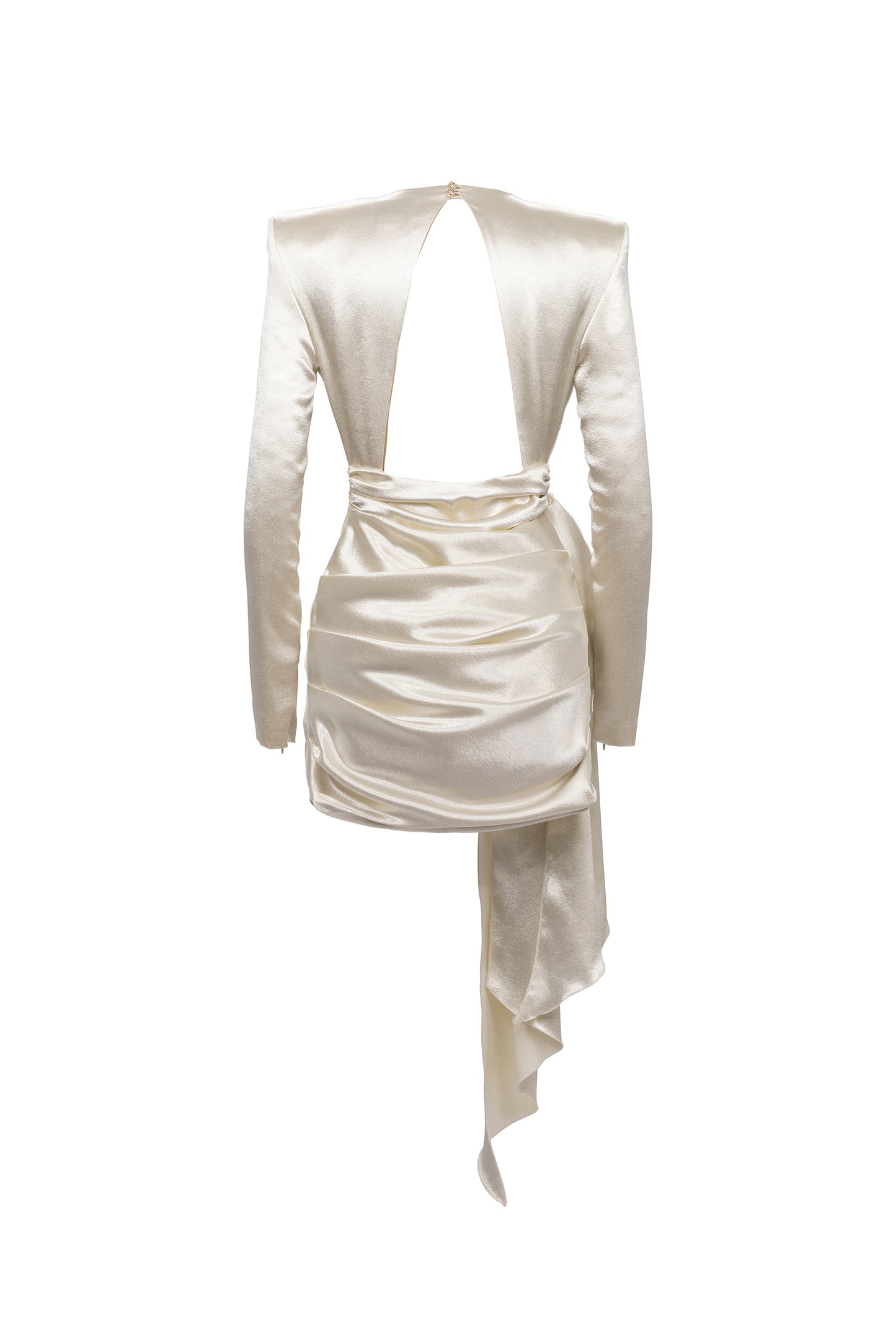 IVORY SATIN MINI DRESS