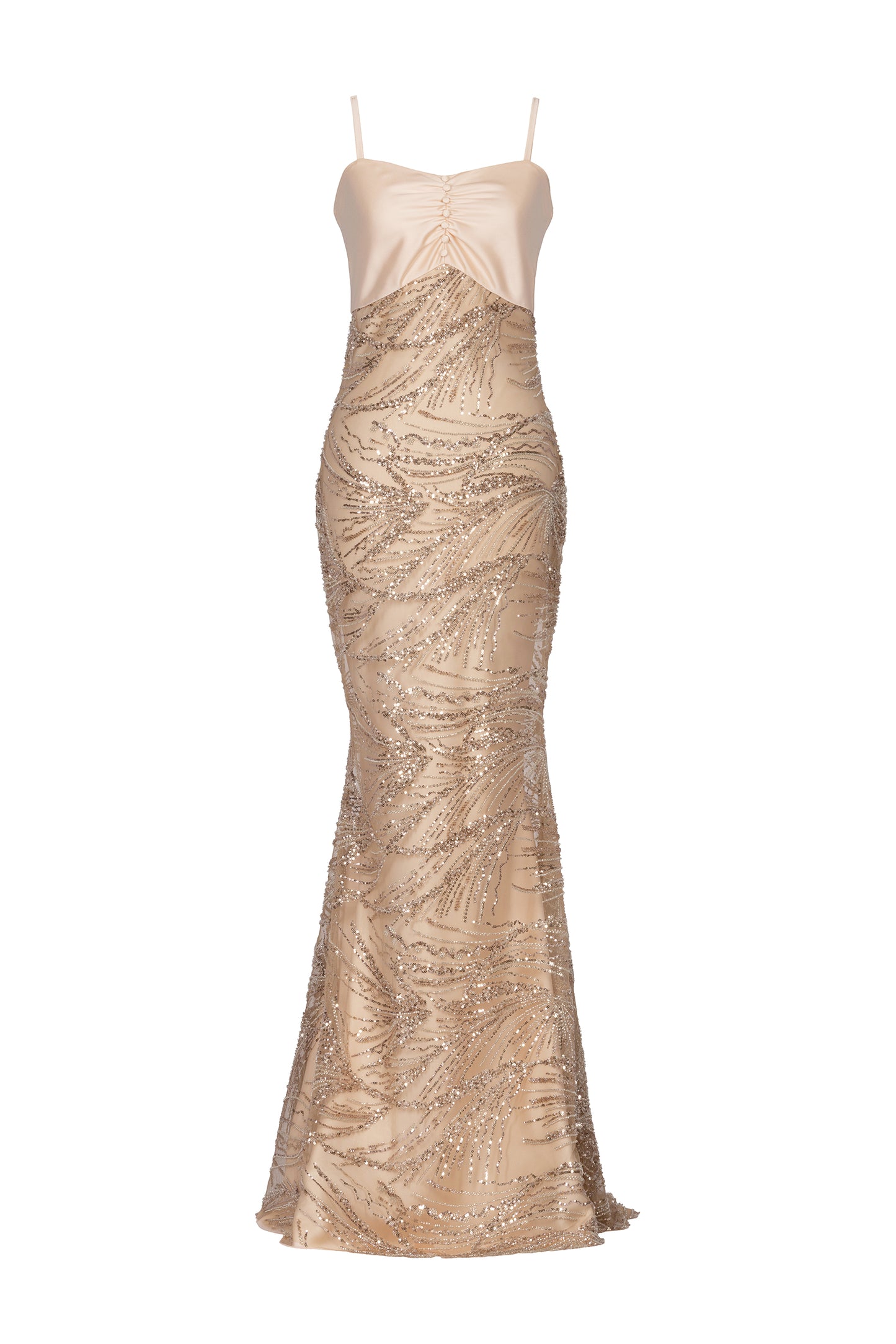 LONG SLIP DRESS WITH BEADS