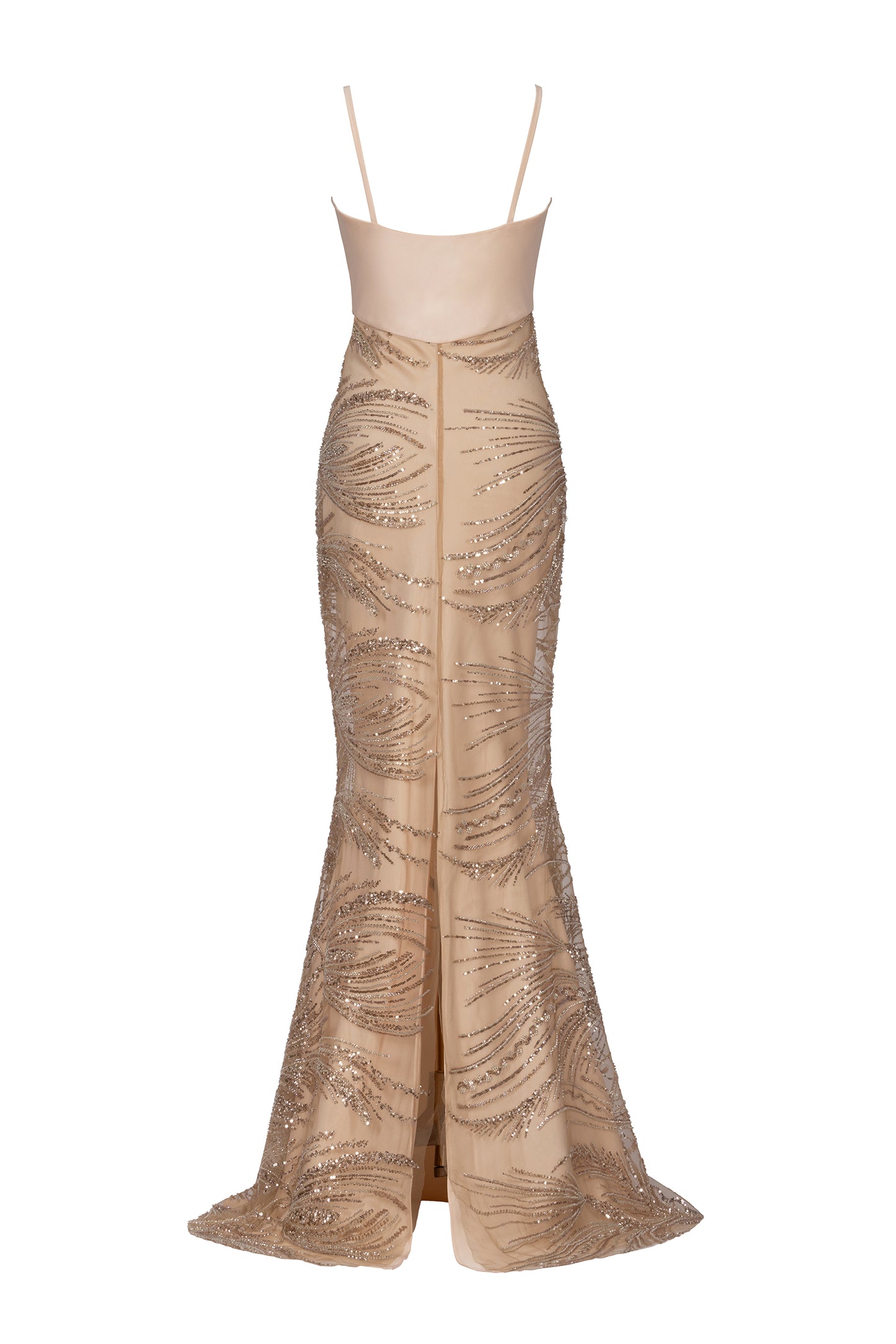 LONG SLIP DRESS WITH BEADS