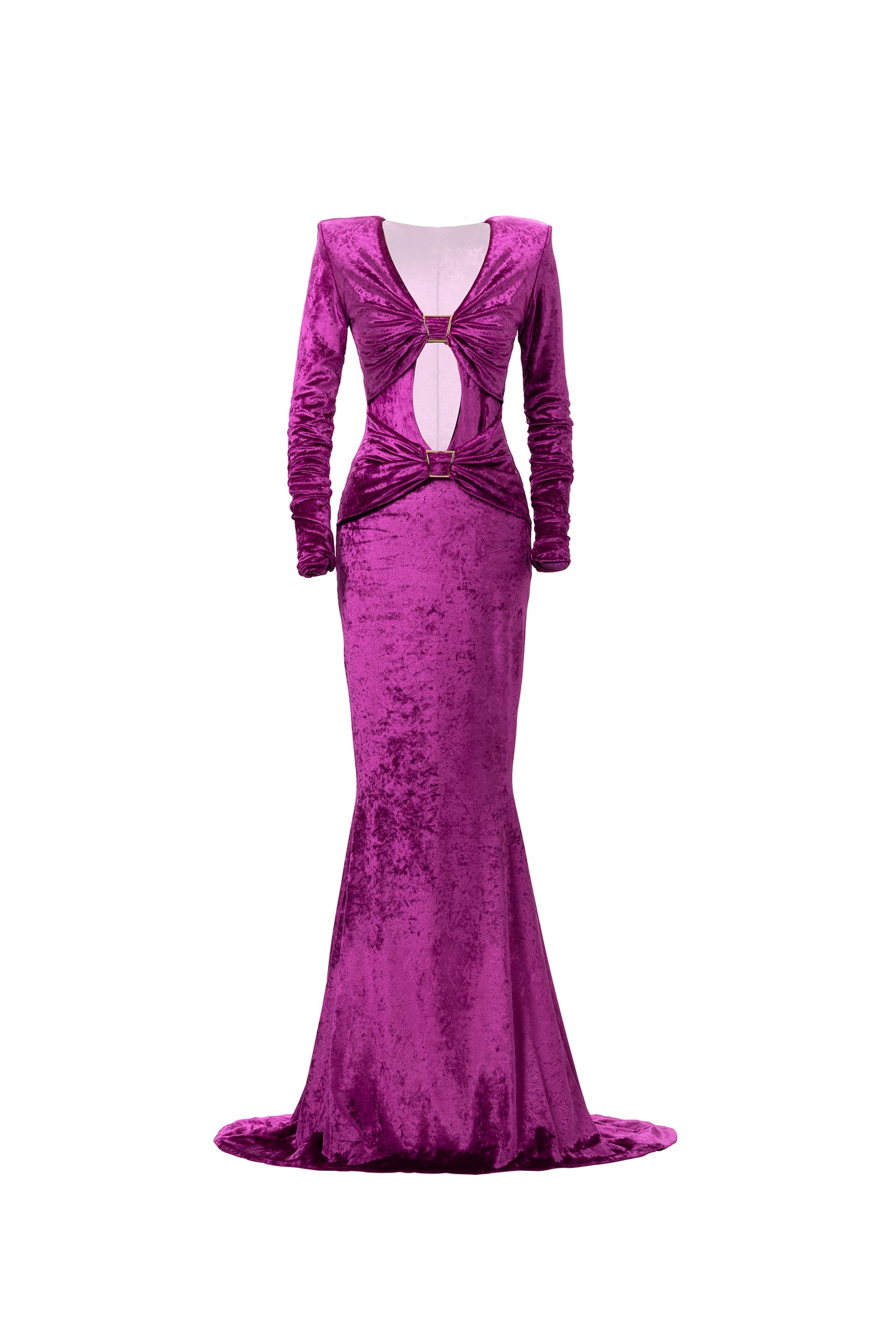 PURPLE VELVET LONG DRESS
