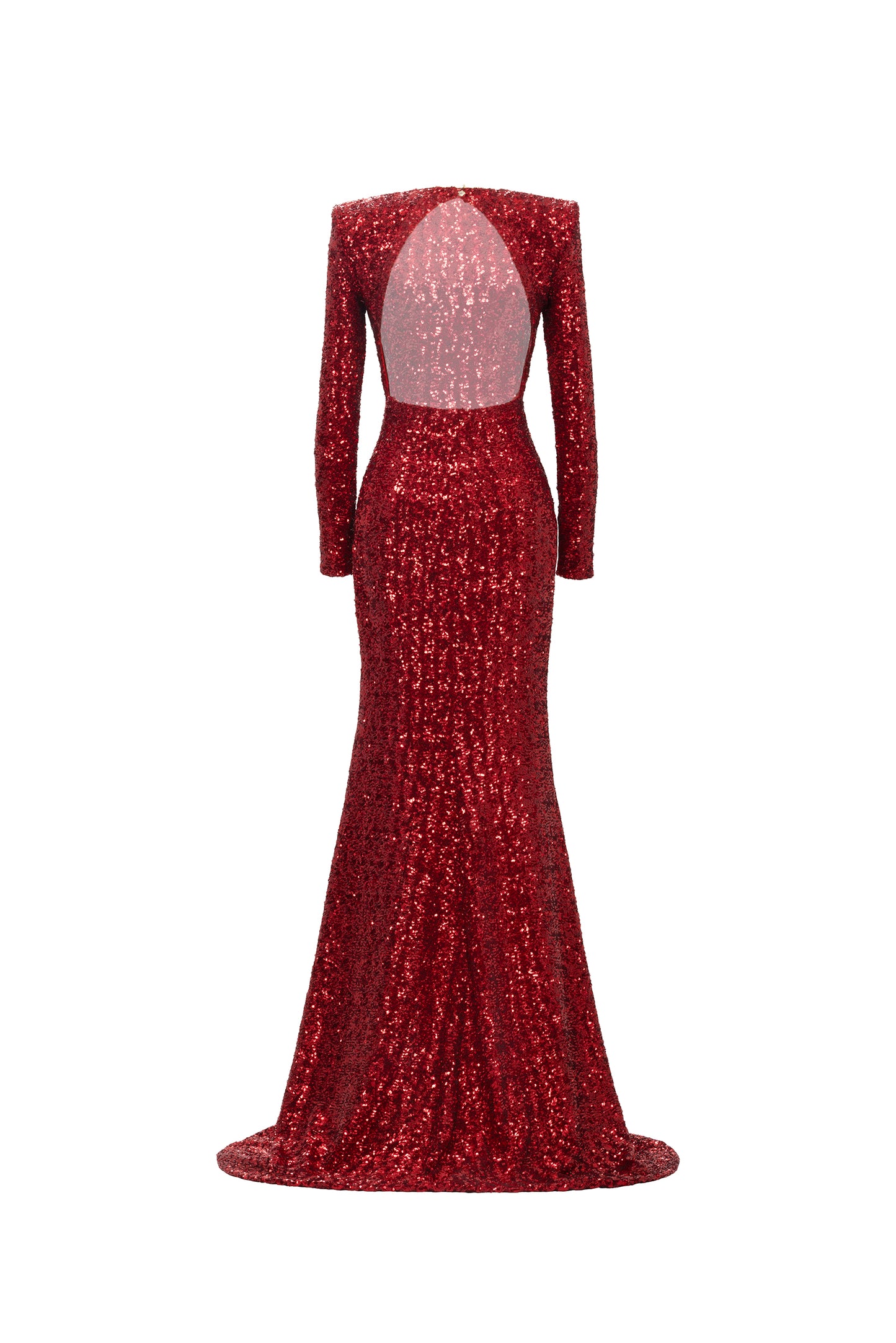 RED SEQUIND LONG DRESS