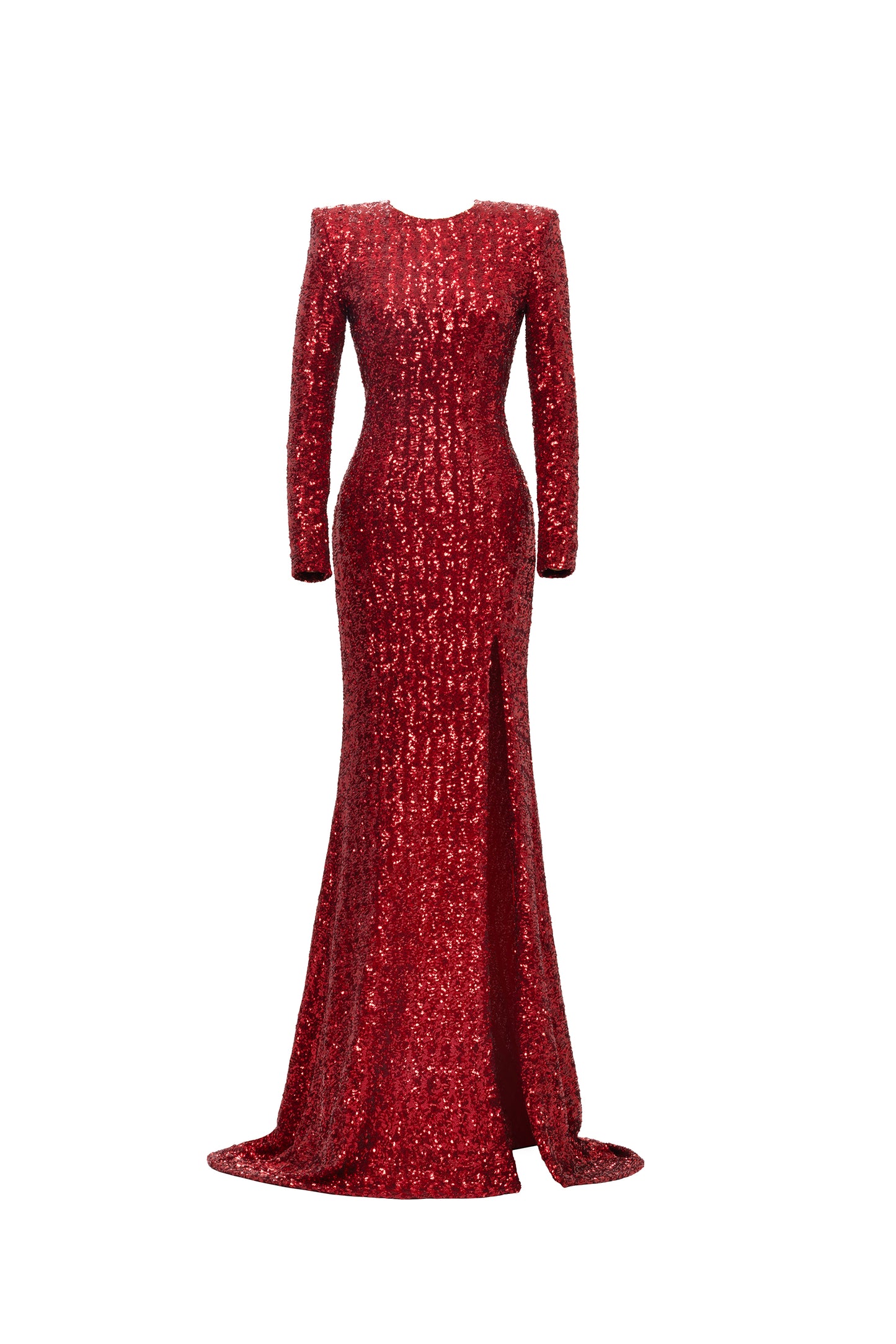 RED SEQUIND LONG DRESS