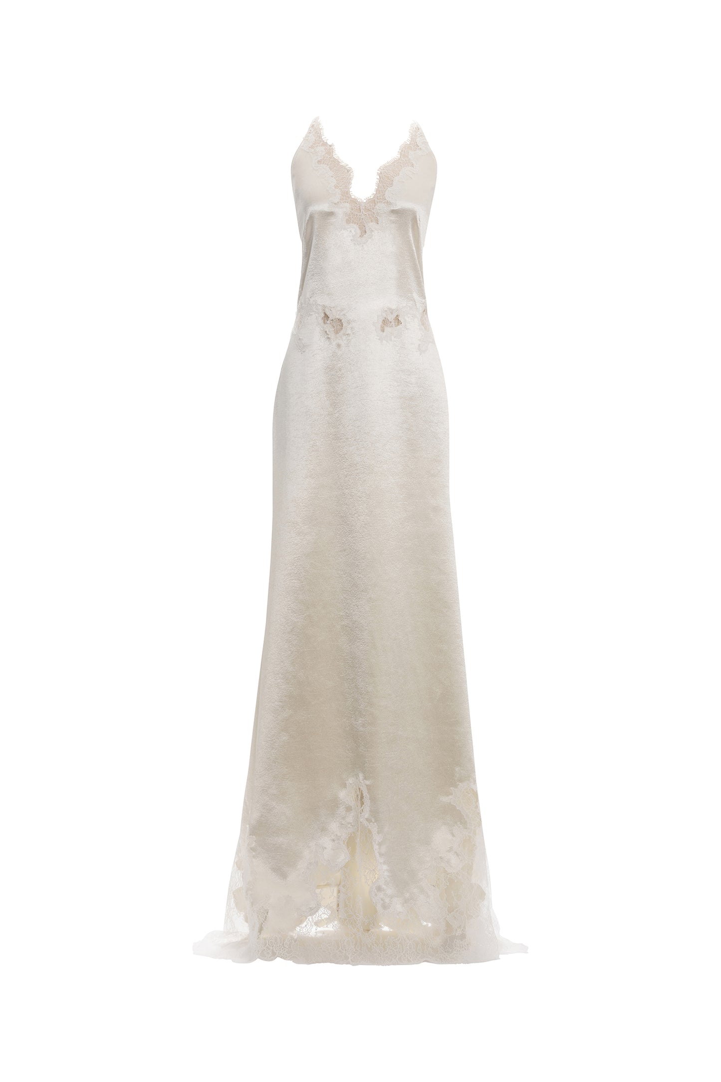 IVORY SATIN SLIP DRESS