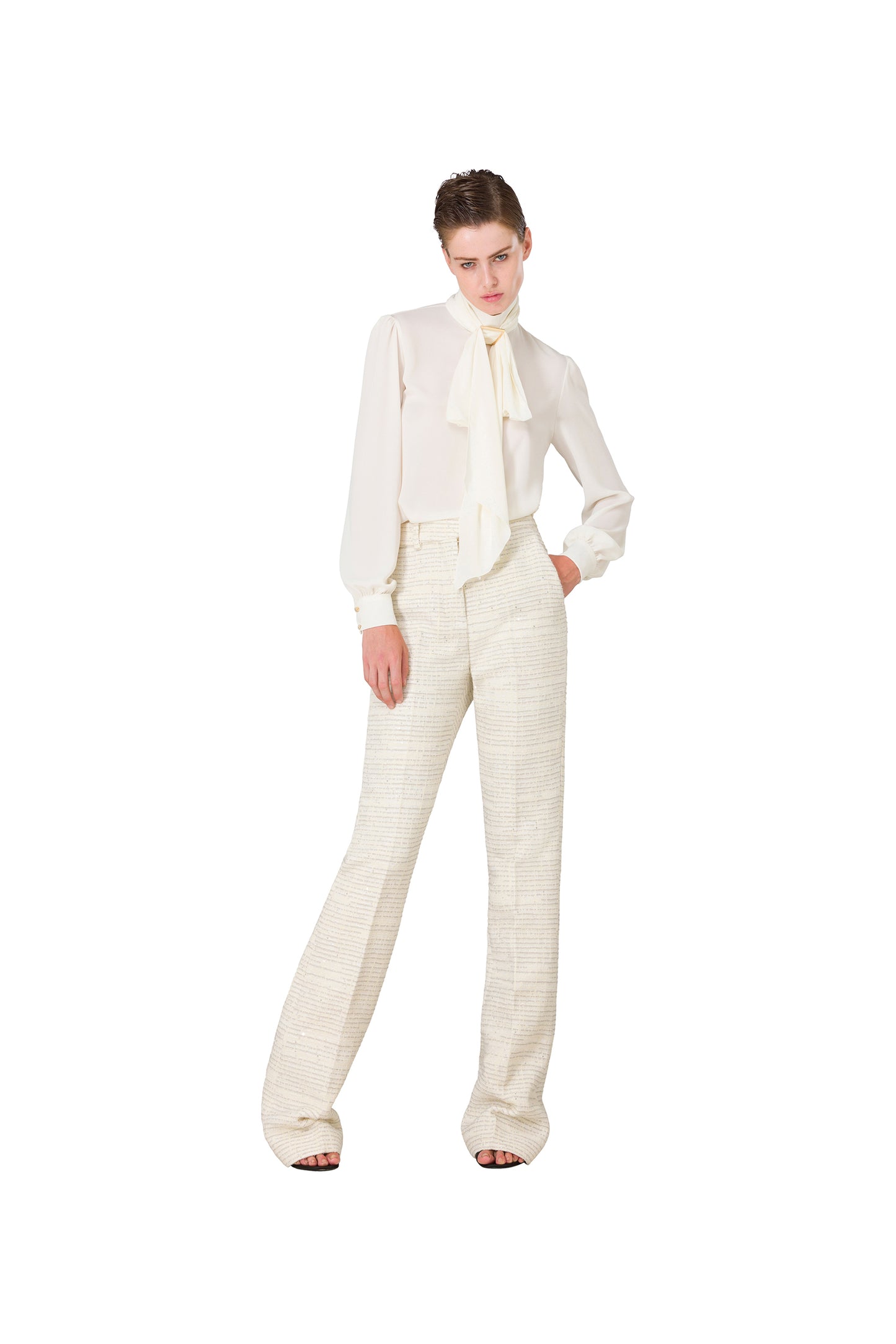 Ivory georgette shirt