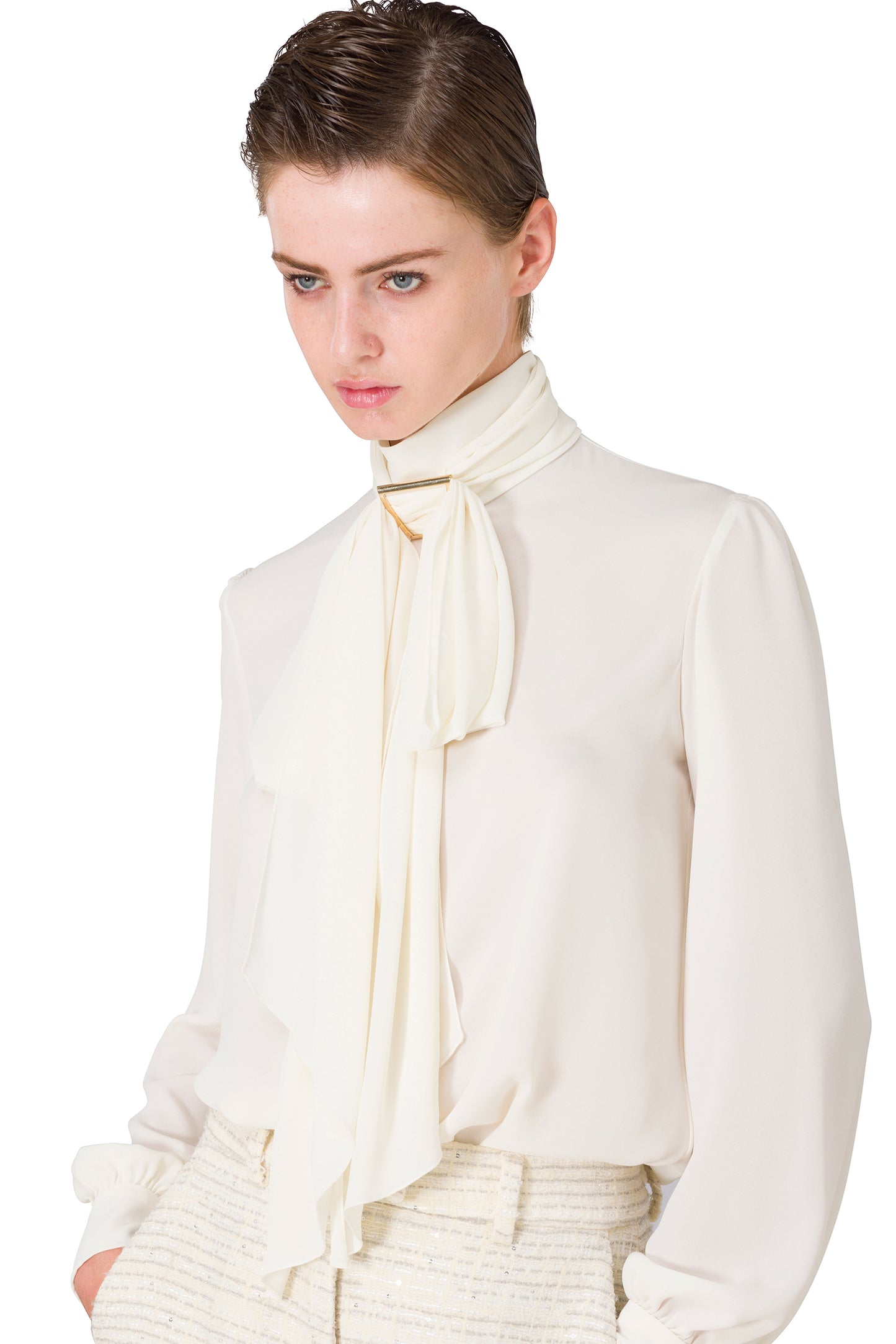 Ivory georgette shirt