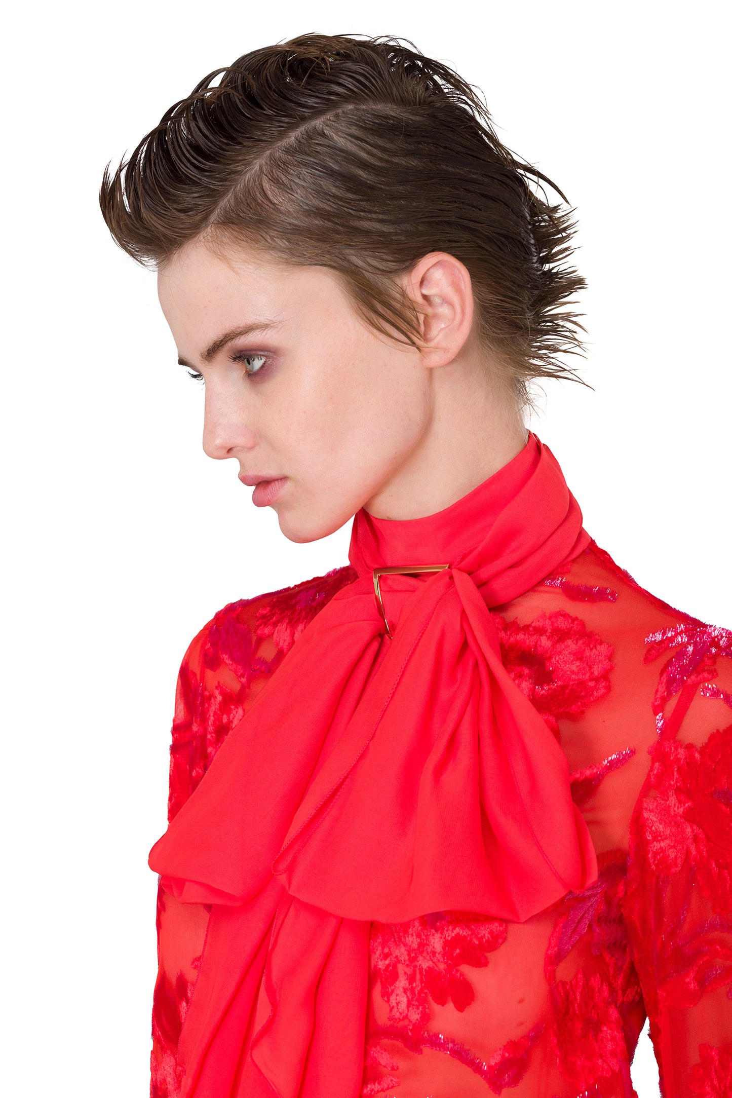 Red devoré shirt