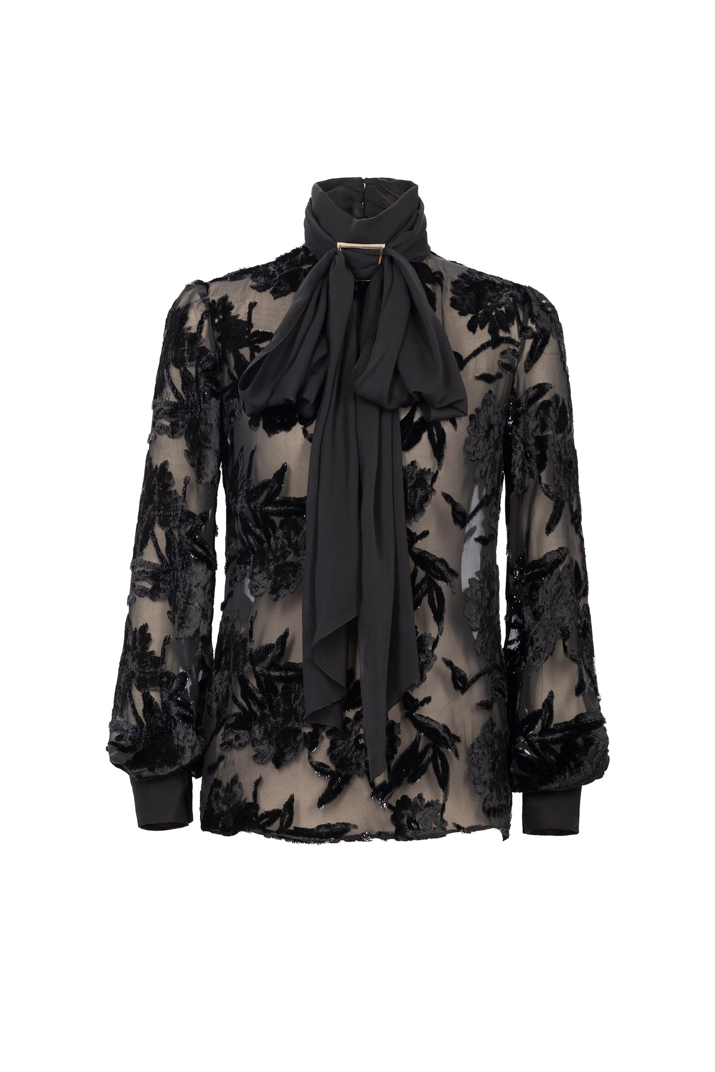 Black devoré shirt