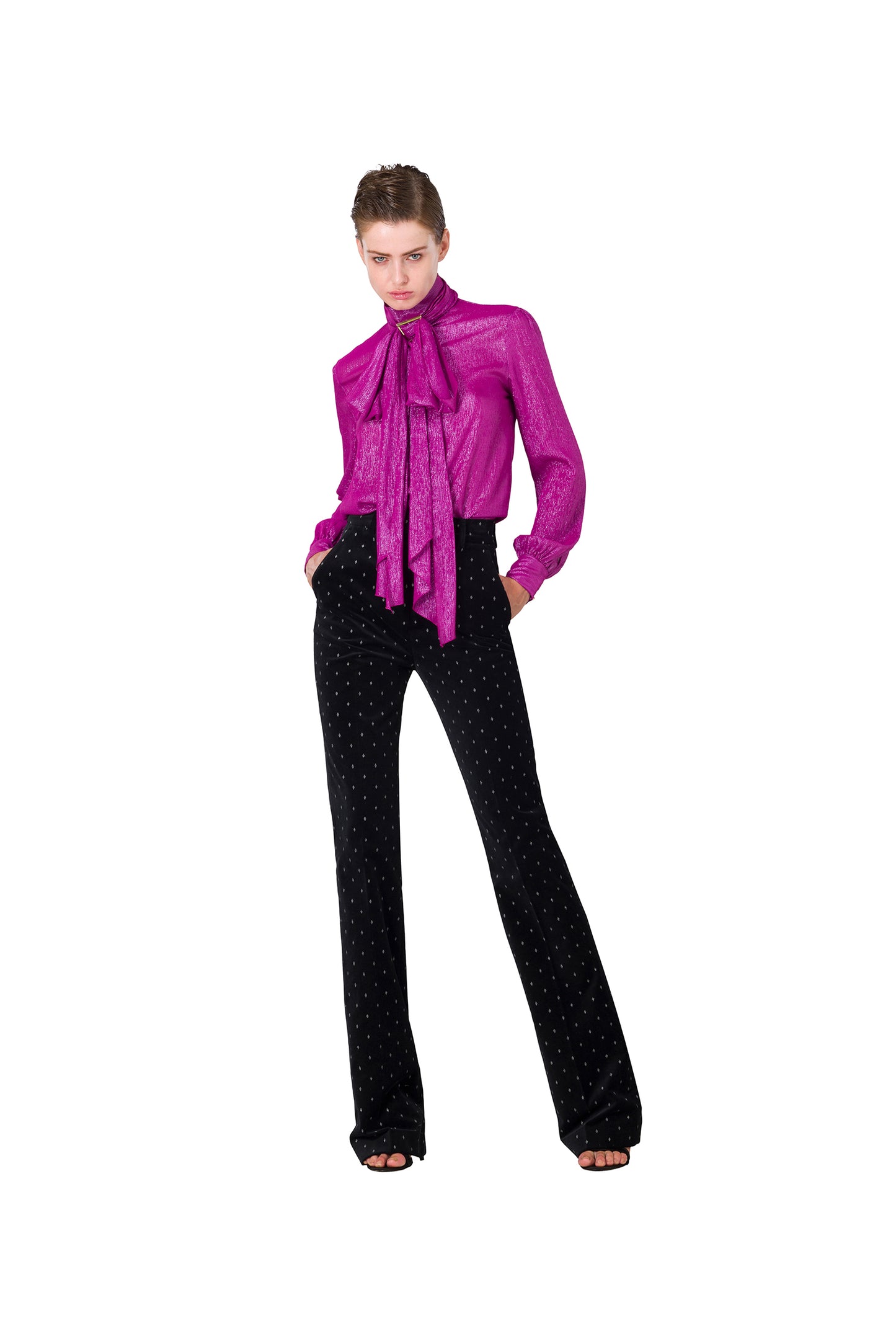 PURPLE LUREX SHIRT