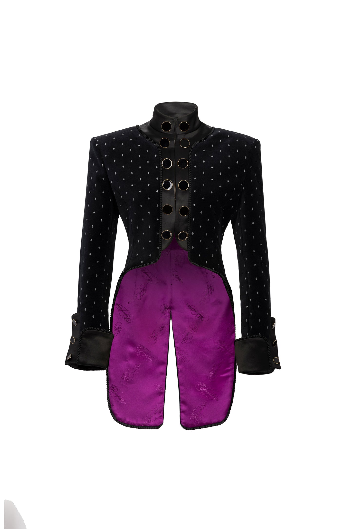 Black glitter velvet jacket