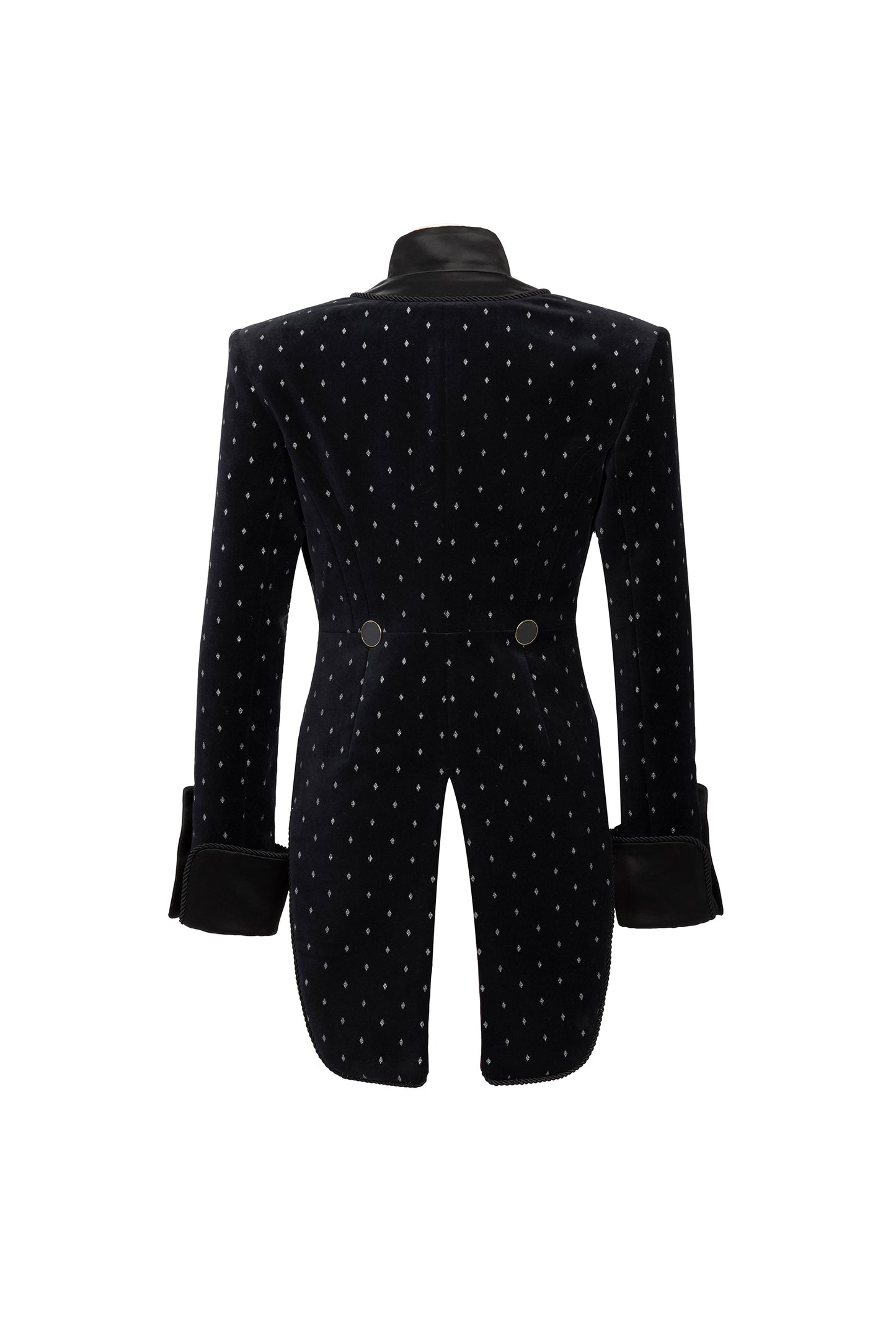 Black glitter velvet jacket
