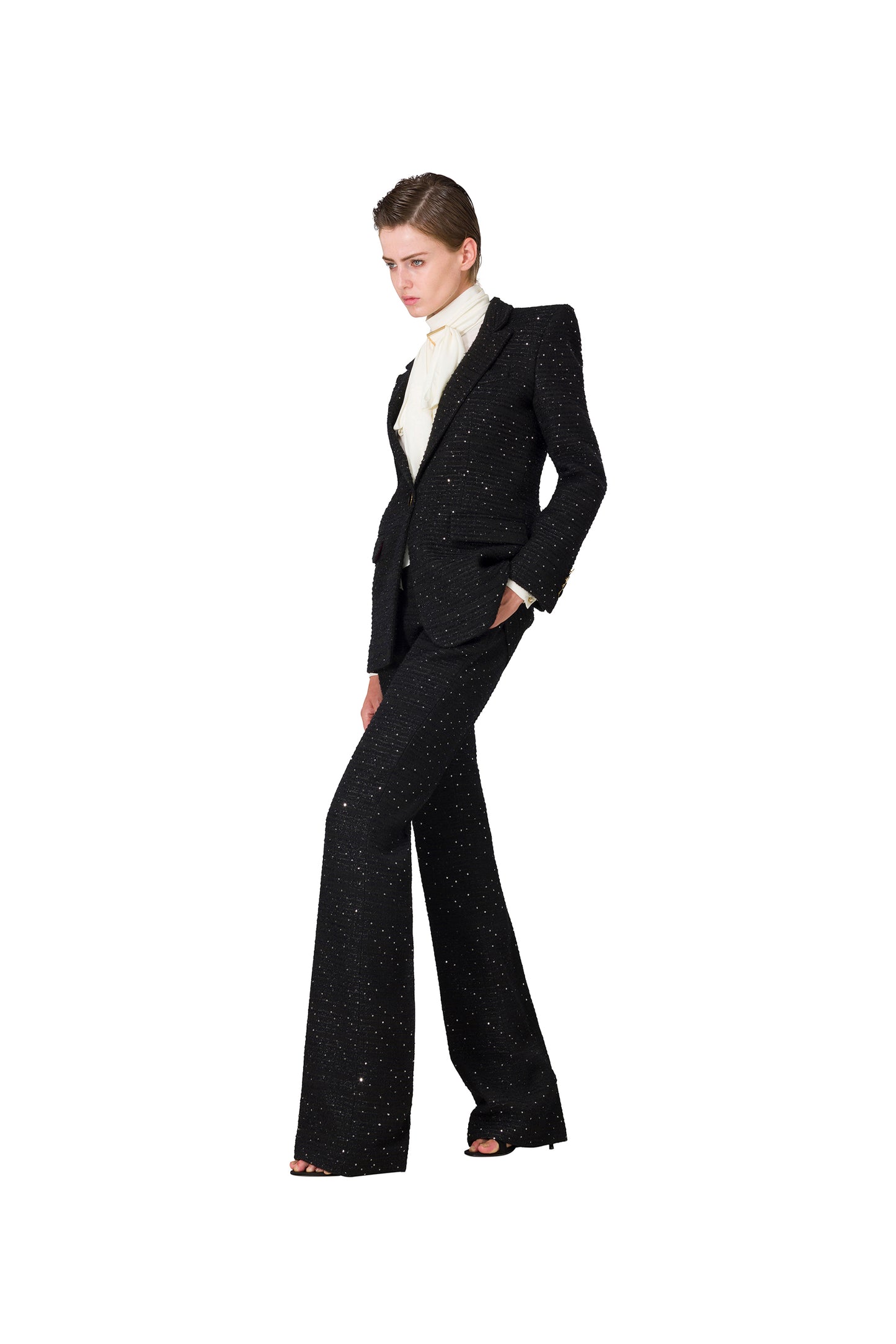 BLACK TWEED BLAZER