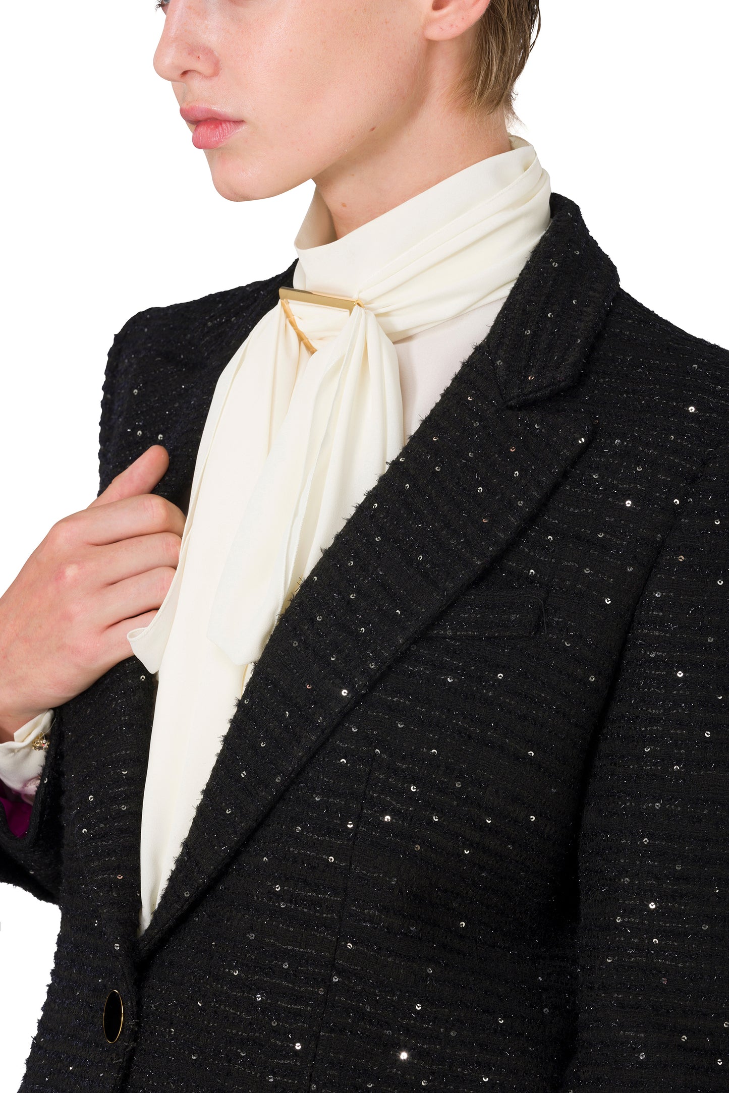 BLACK TWEED BLAZER