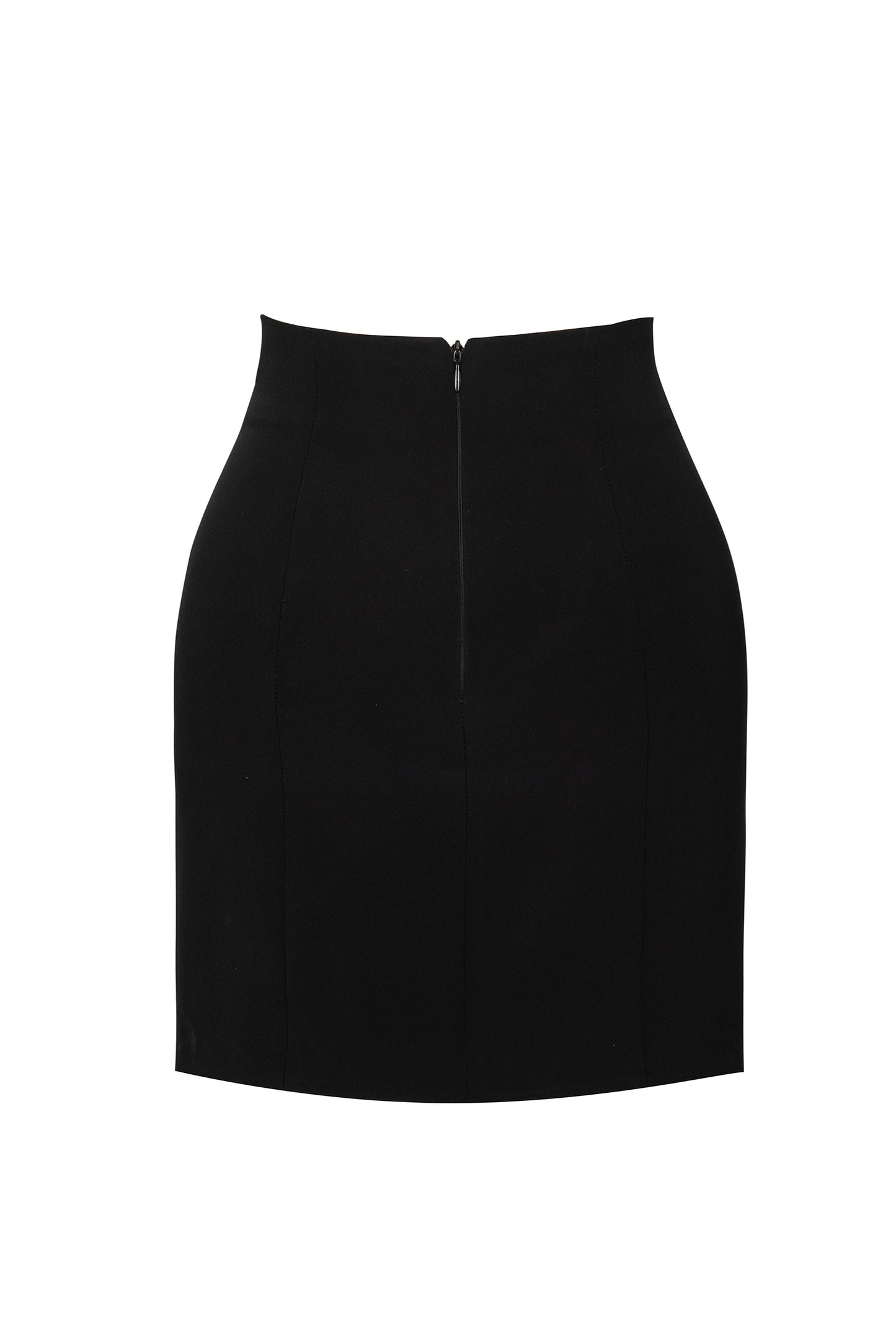 BLACK CADY MINI SKIRT