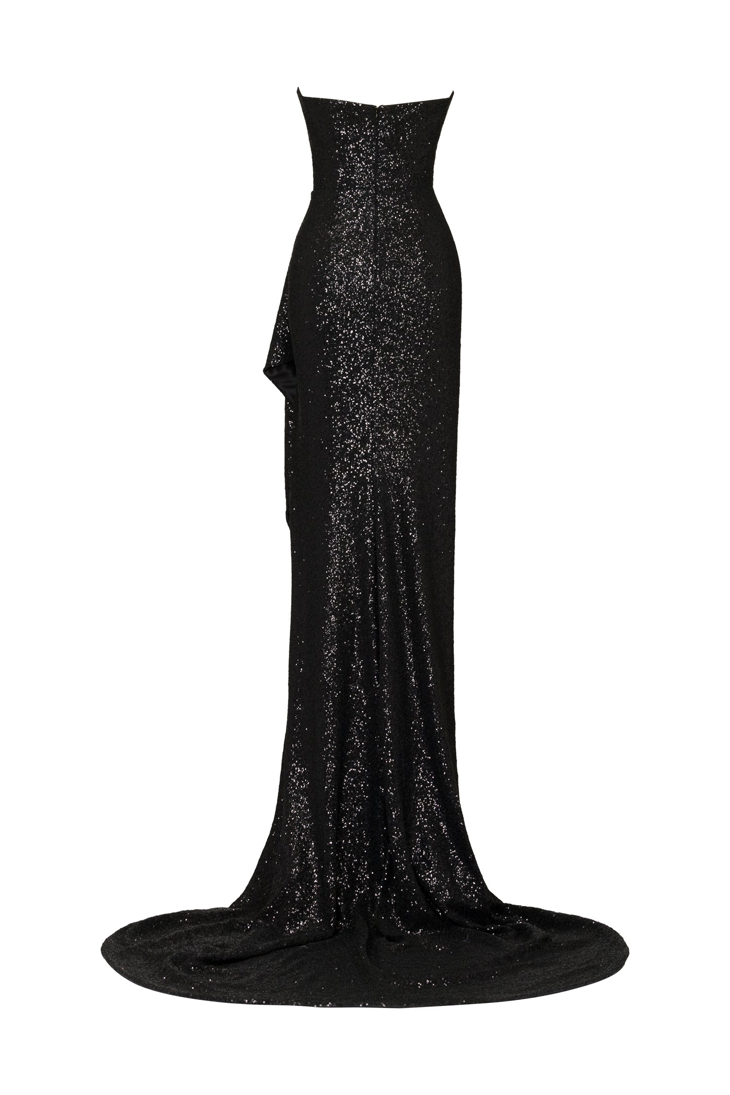 LONG BLACK SEQUIN DRESS
