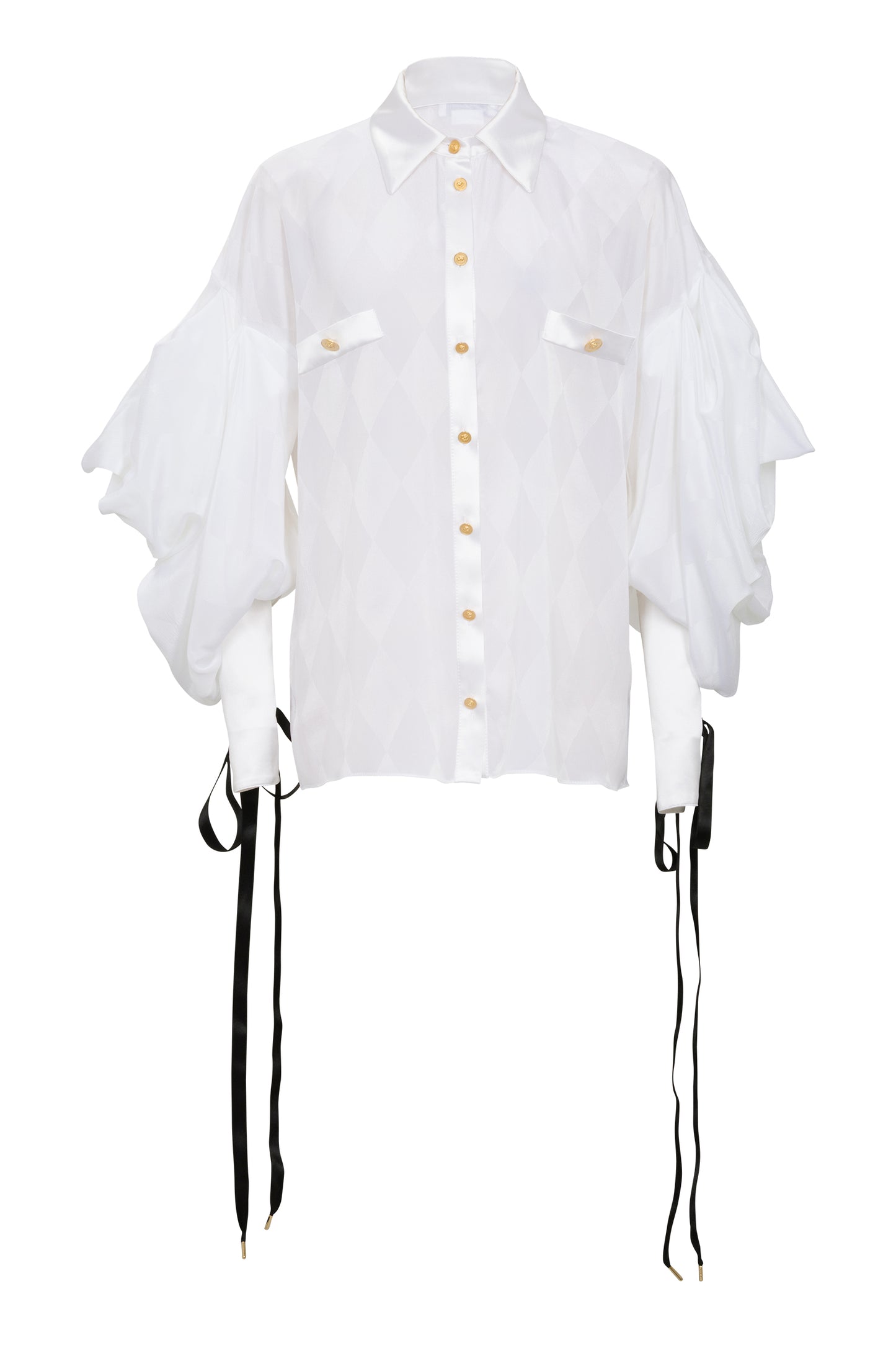 WHITE SHIRT IN DAMIER FABRIC