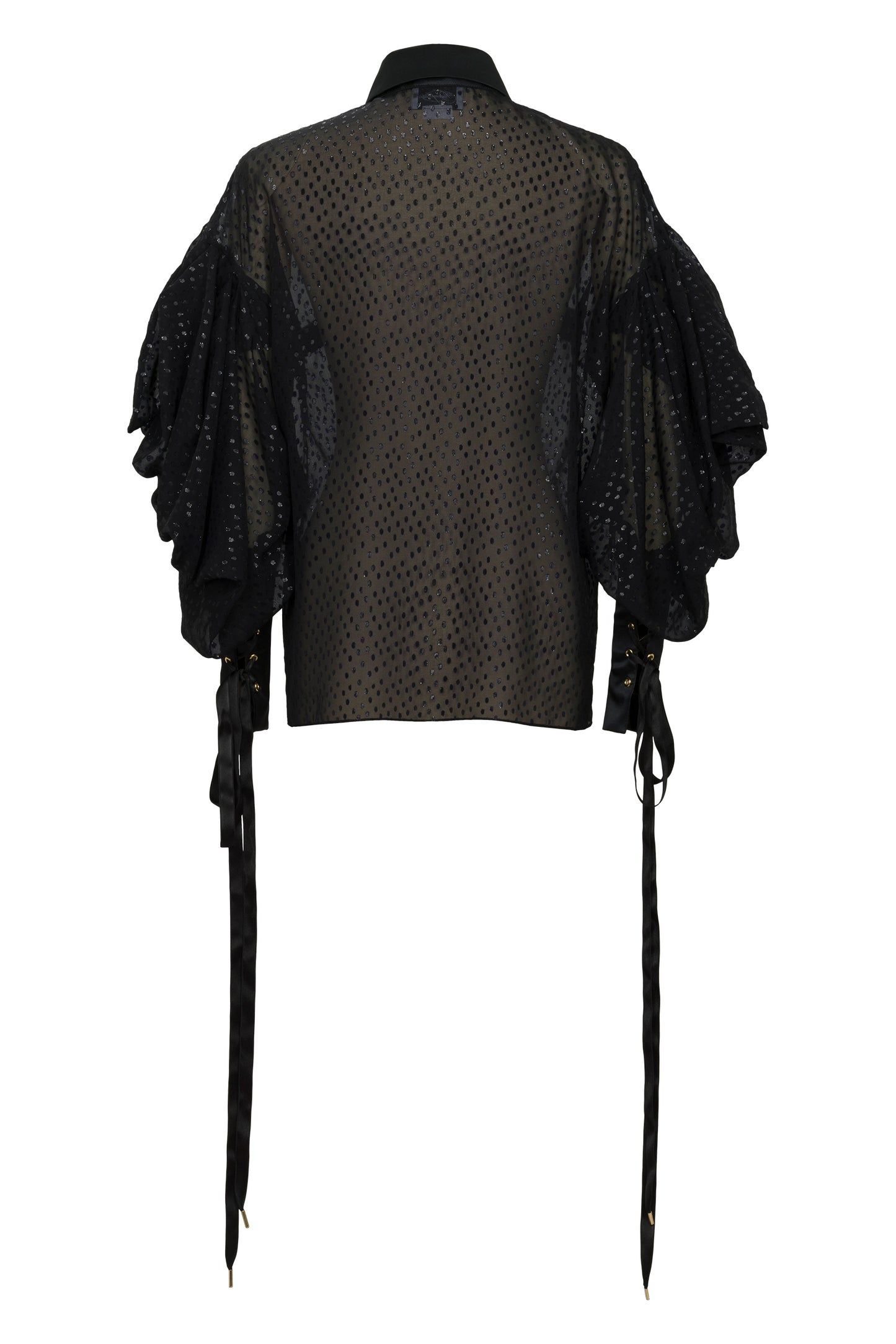 BLACK SHIRT IN DAMIER FABRIC