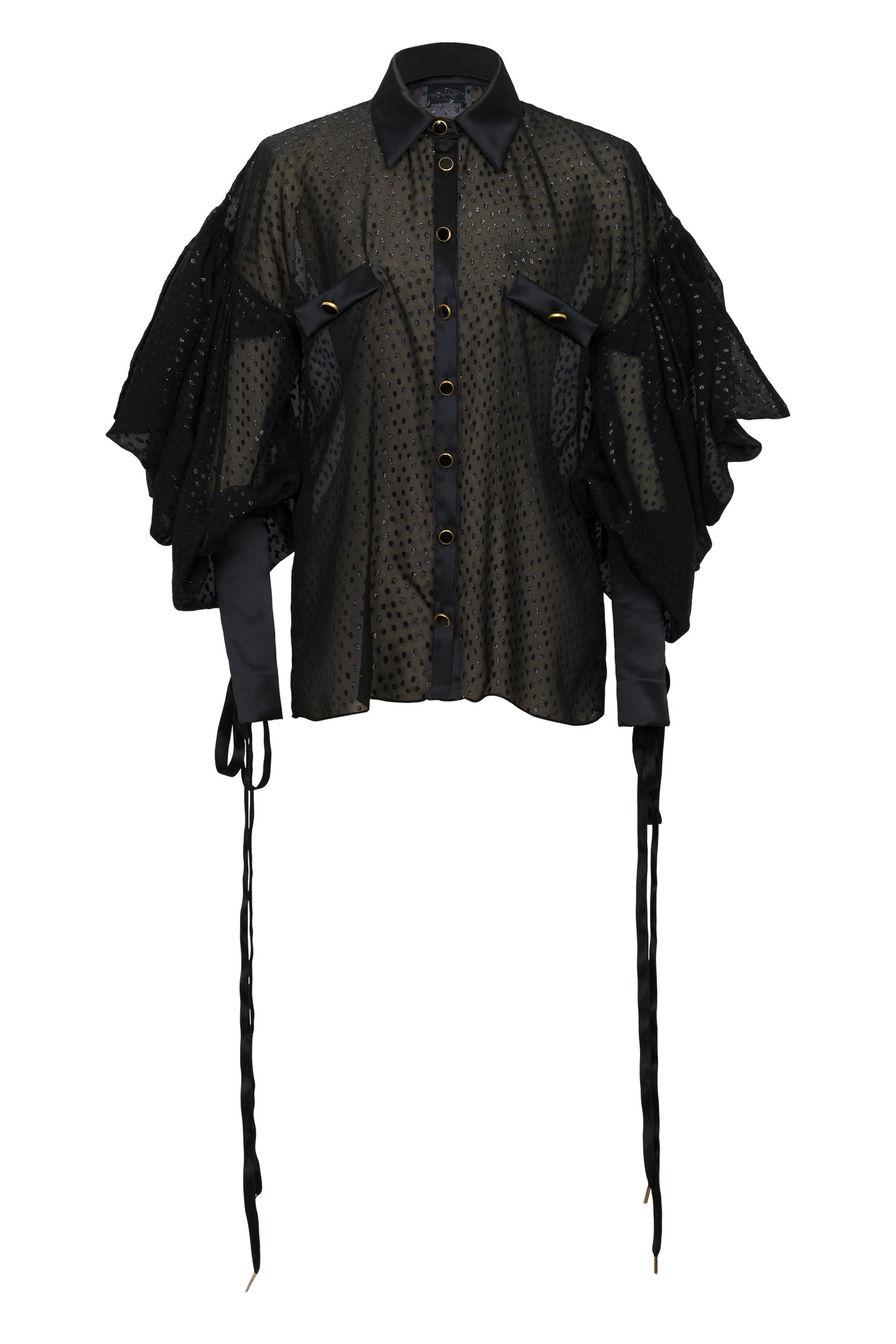 BLACK SHIRT IN DAMIER FABRIC