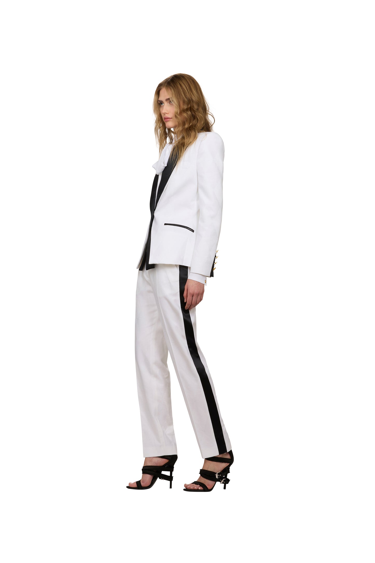 WHITE SLIM TROUSER