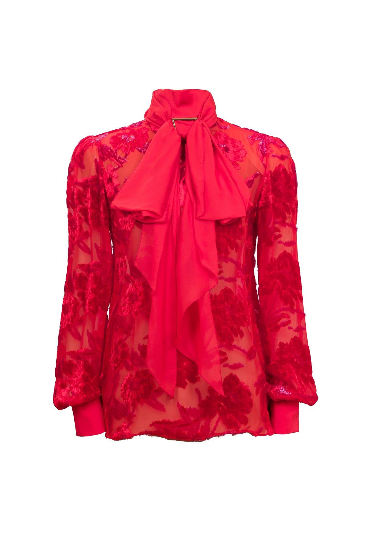 RED DEVORÉ SHIRT