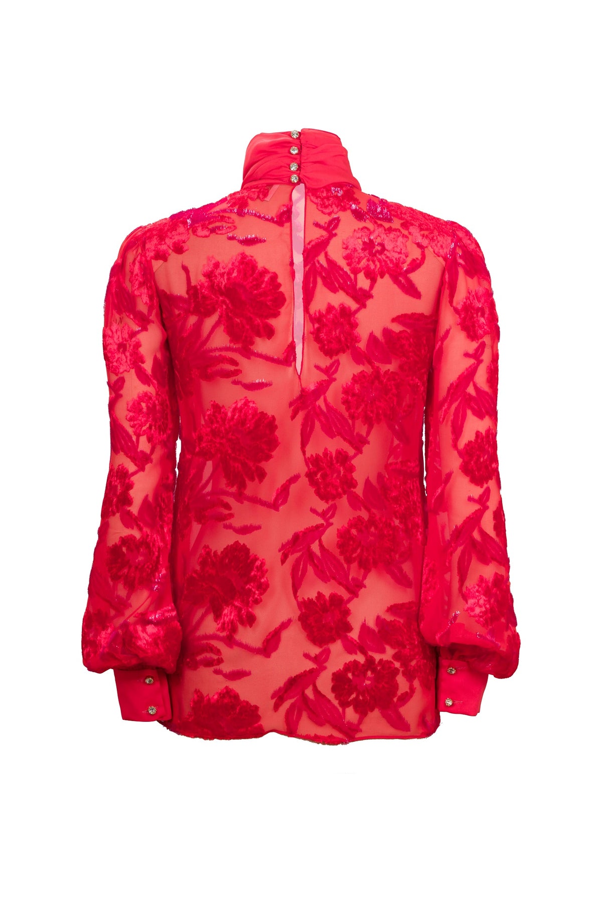 RED DEVORÉ SHIRT