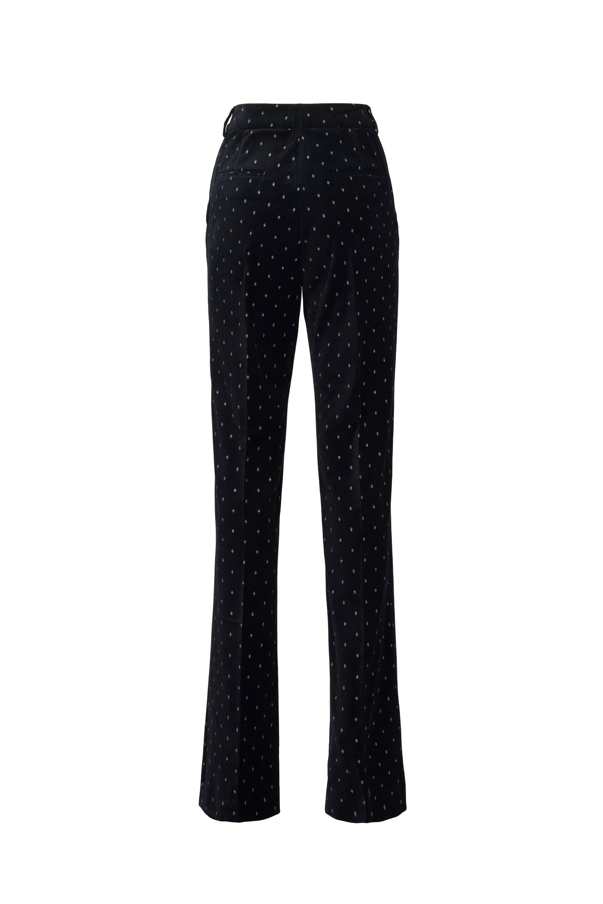 GLITTER VELVET FLARE TROUSERS