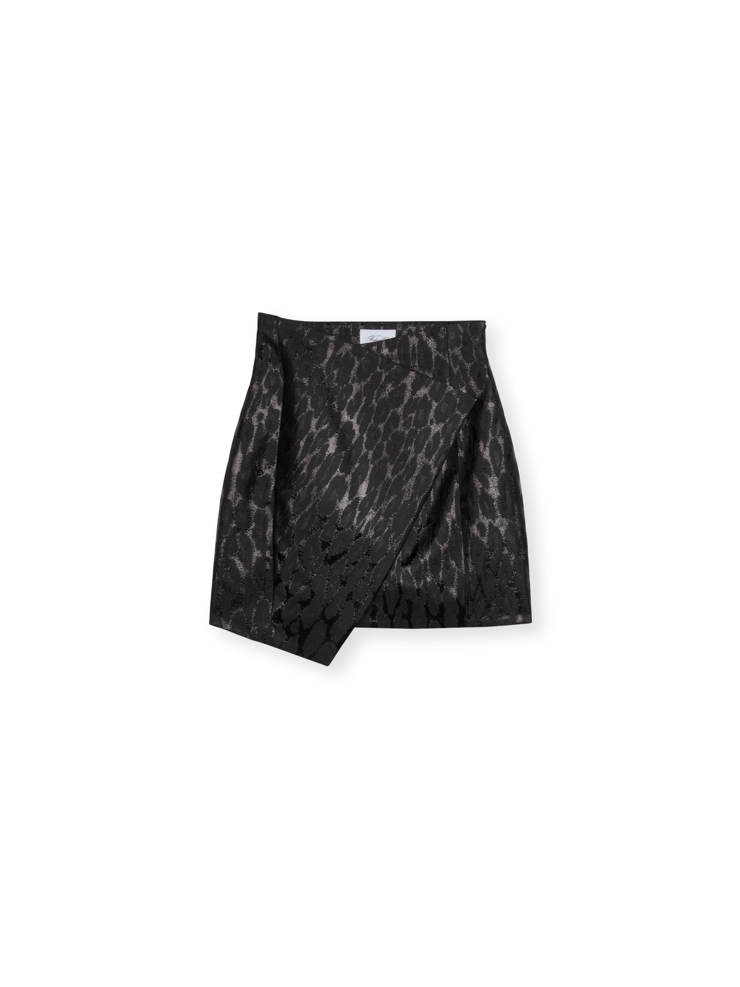 High waist mini skirt in jacquard lamè